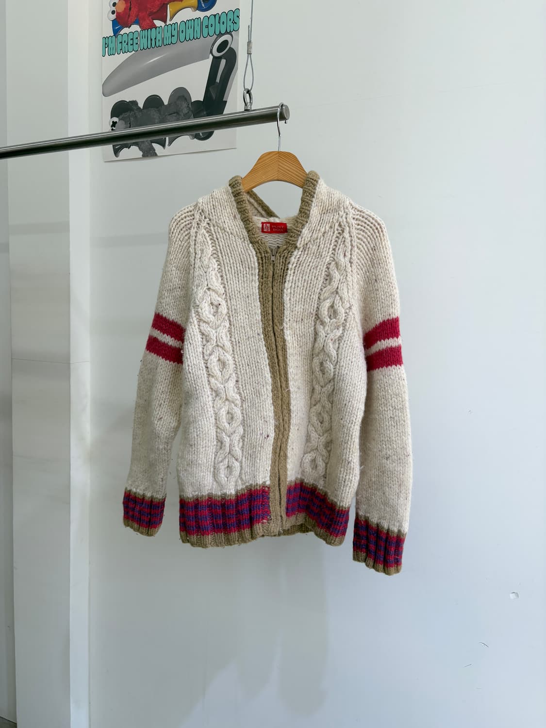 POST BOX 니트집업 상품이미지1