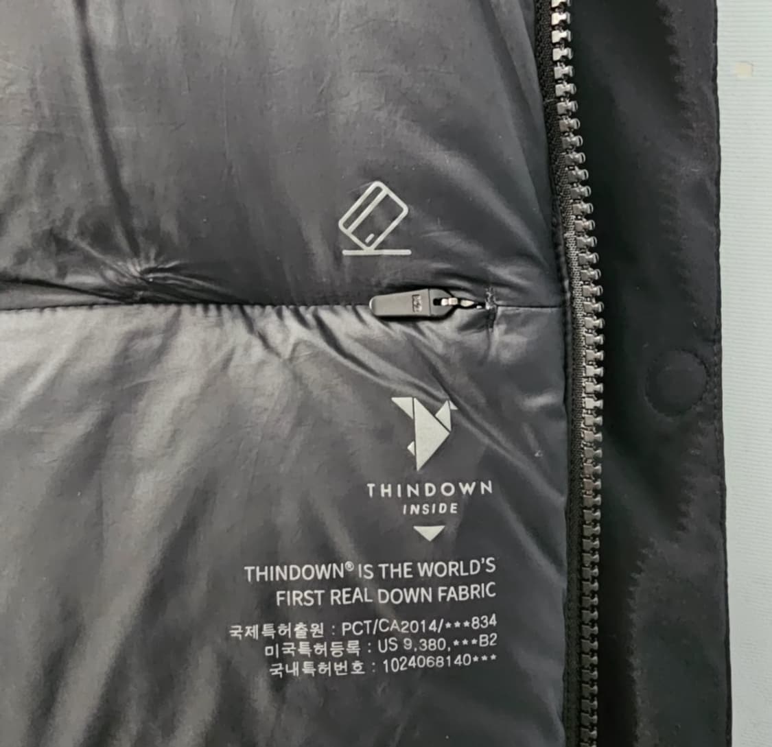 K2 남성 씬다운 패딩 블랙 105 (FW2023) 상품이미지8