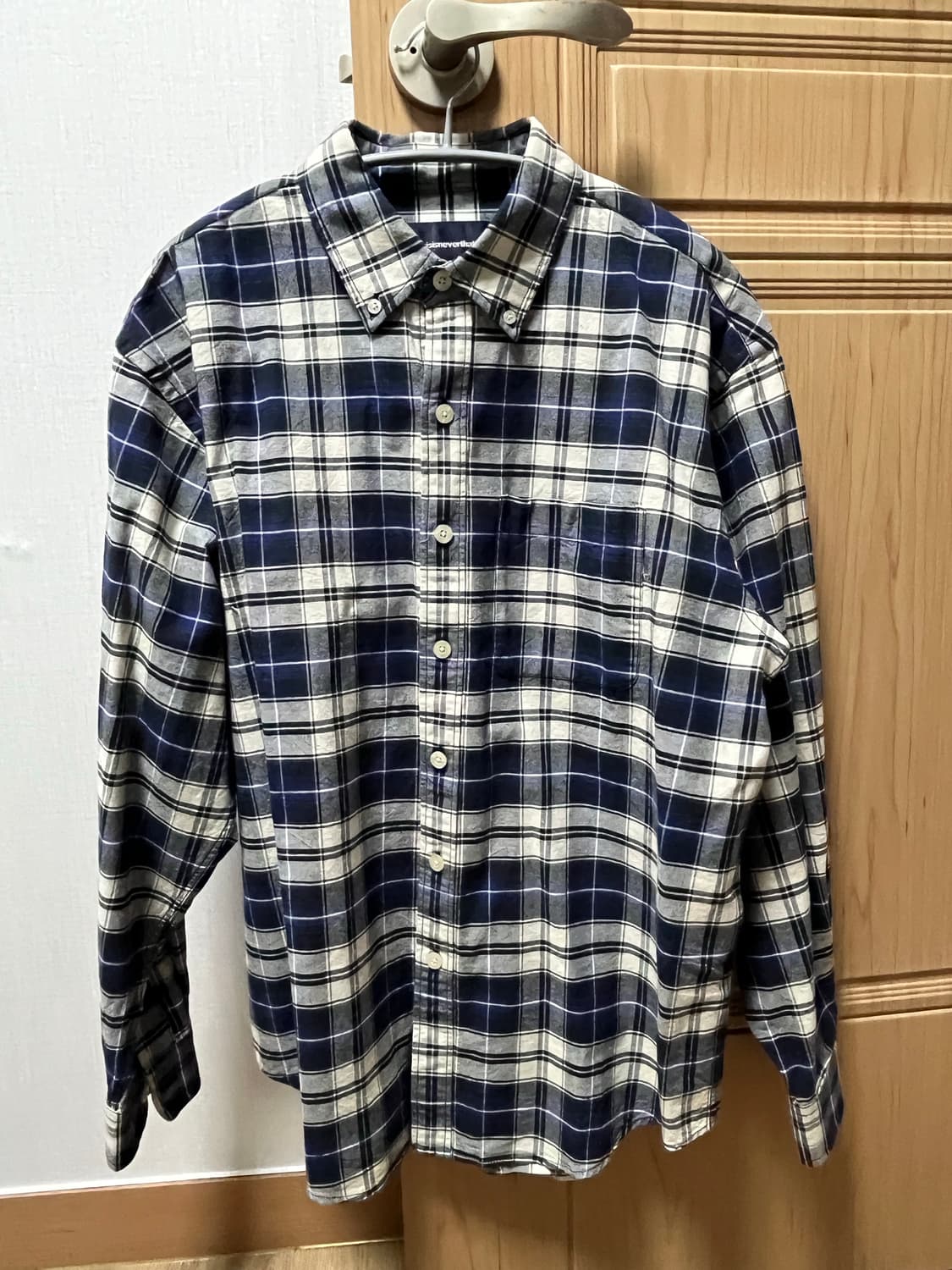 디스이즈네버댓 플란넬 체크셔츠 네이비 s 상품이미지3