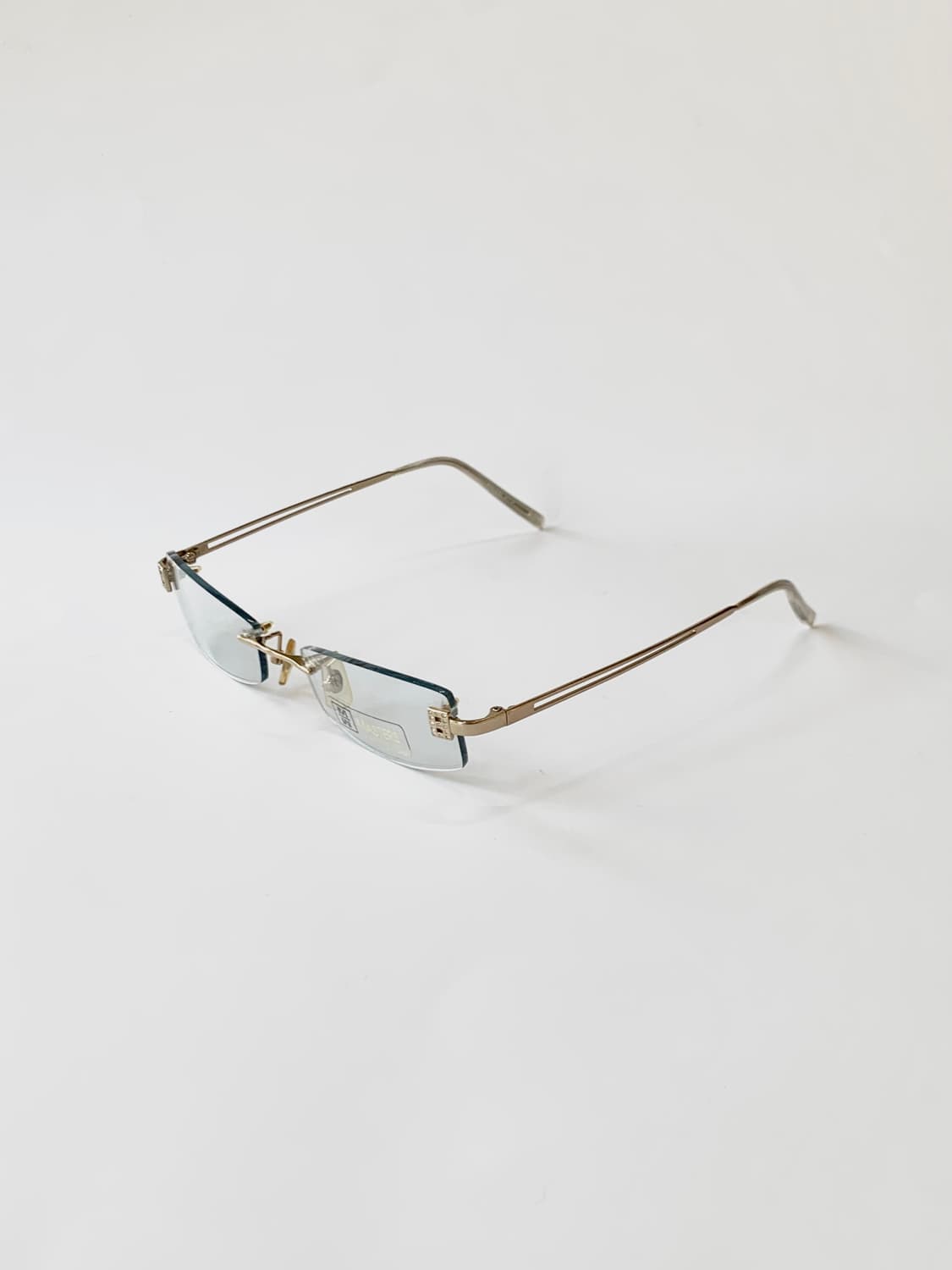 [픽키-633] 골드 무테 안경 프레임 크리스탈 디테일 상품이미지5