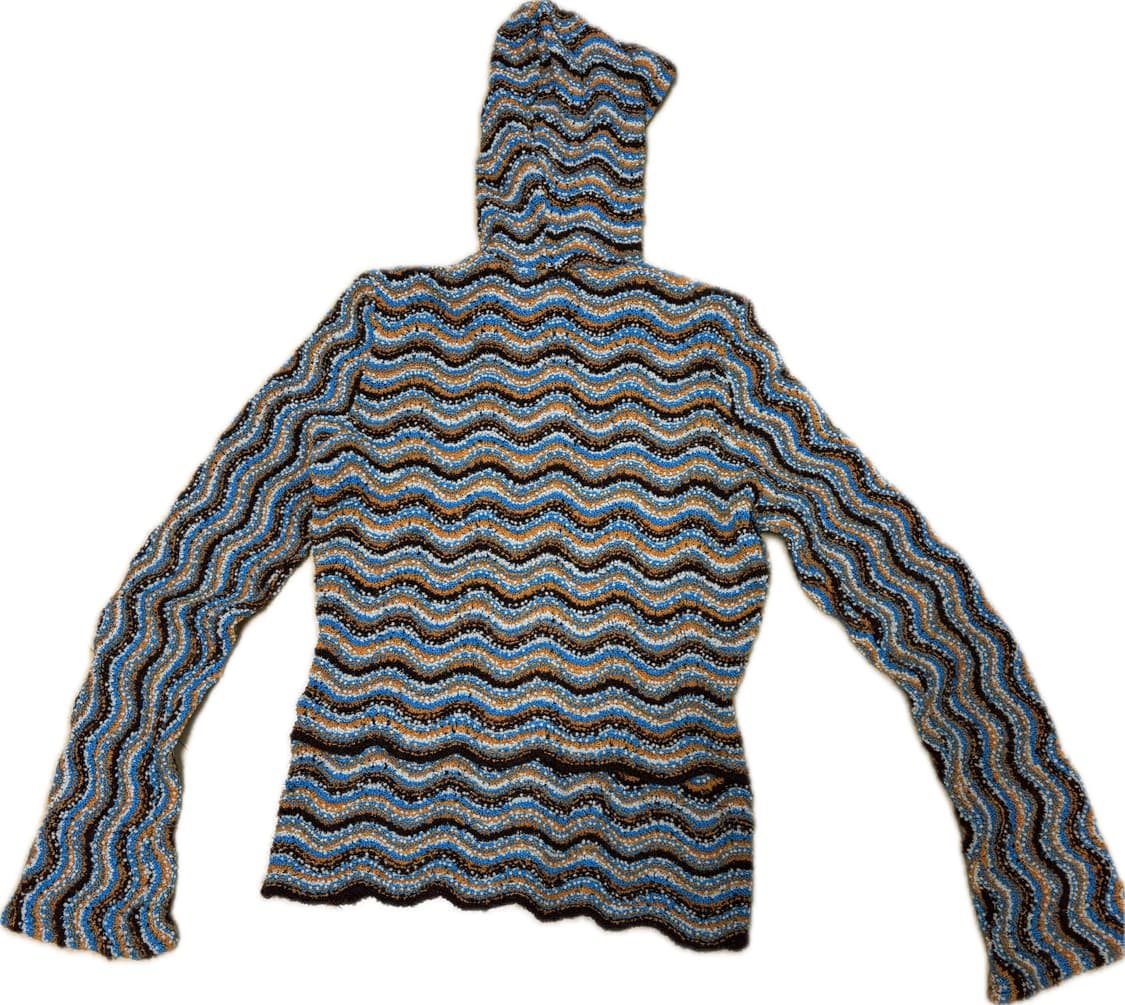 프릴 디테일 니트 후드 상품이미지3