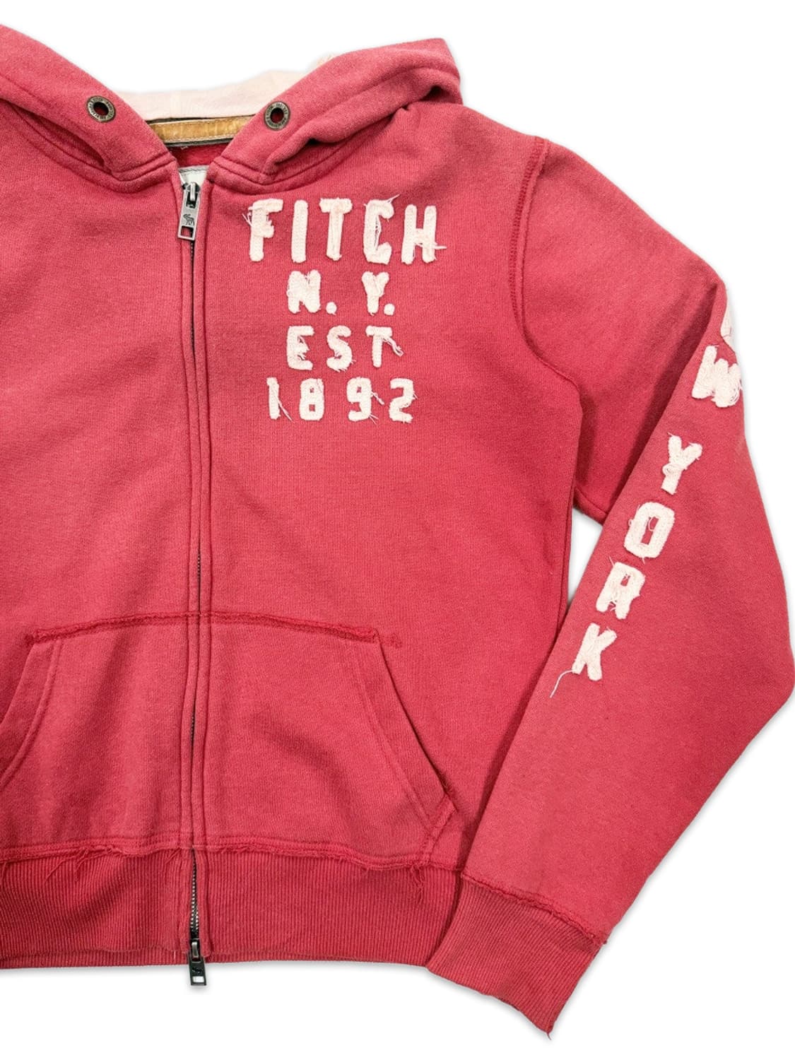 빈티지 아베크롬비 레드 패치 후드 집업 상품이미지3