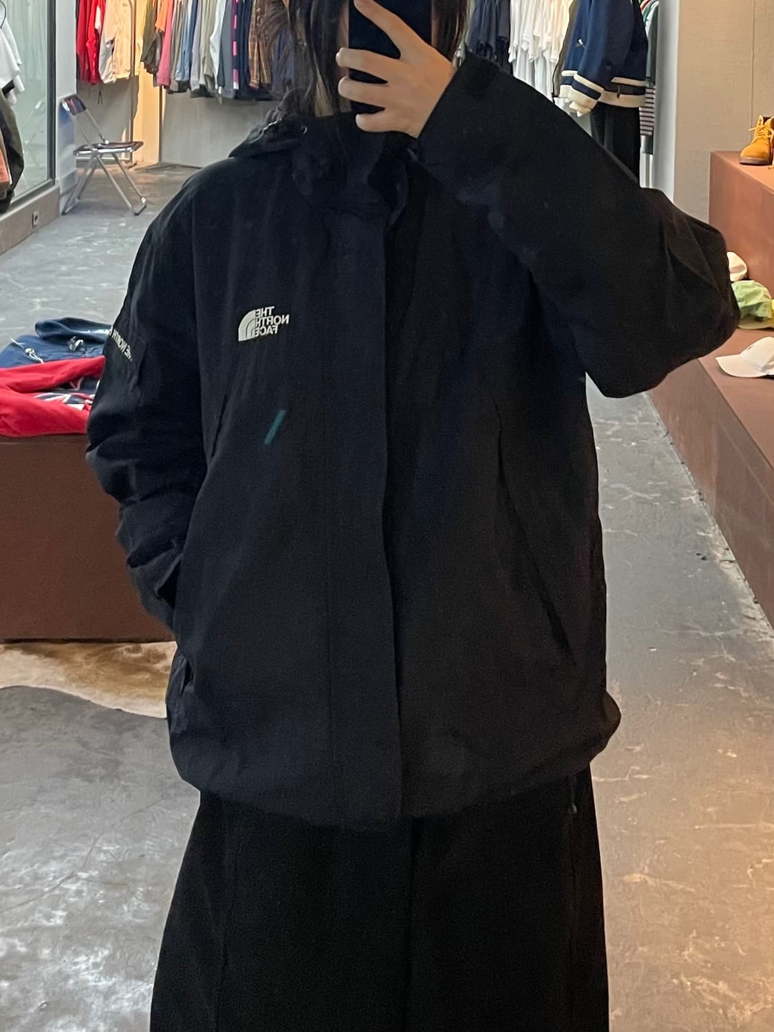 노스페이스 사이드포켓 블랙 바람막이 H2261 상품이미지1