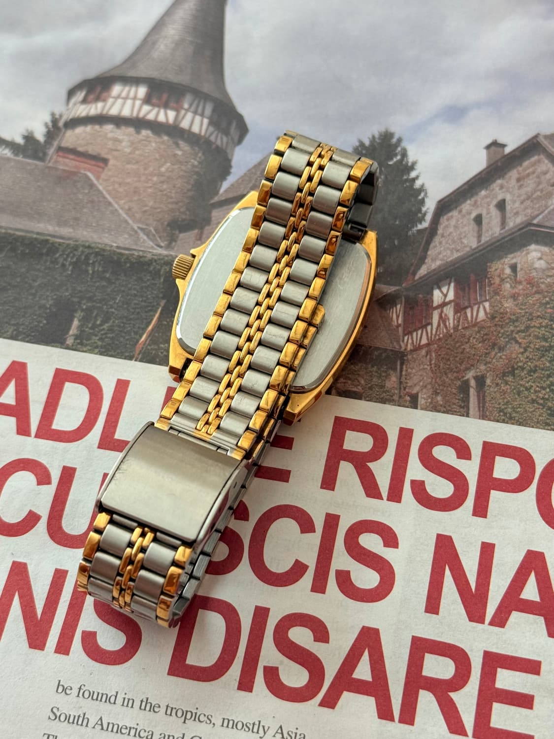 세이코 Seiko Chronos 콤비 스퀘어 쿼츠 상품이미지4