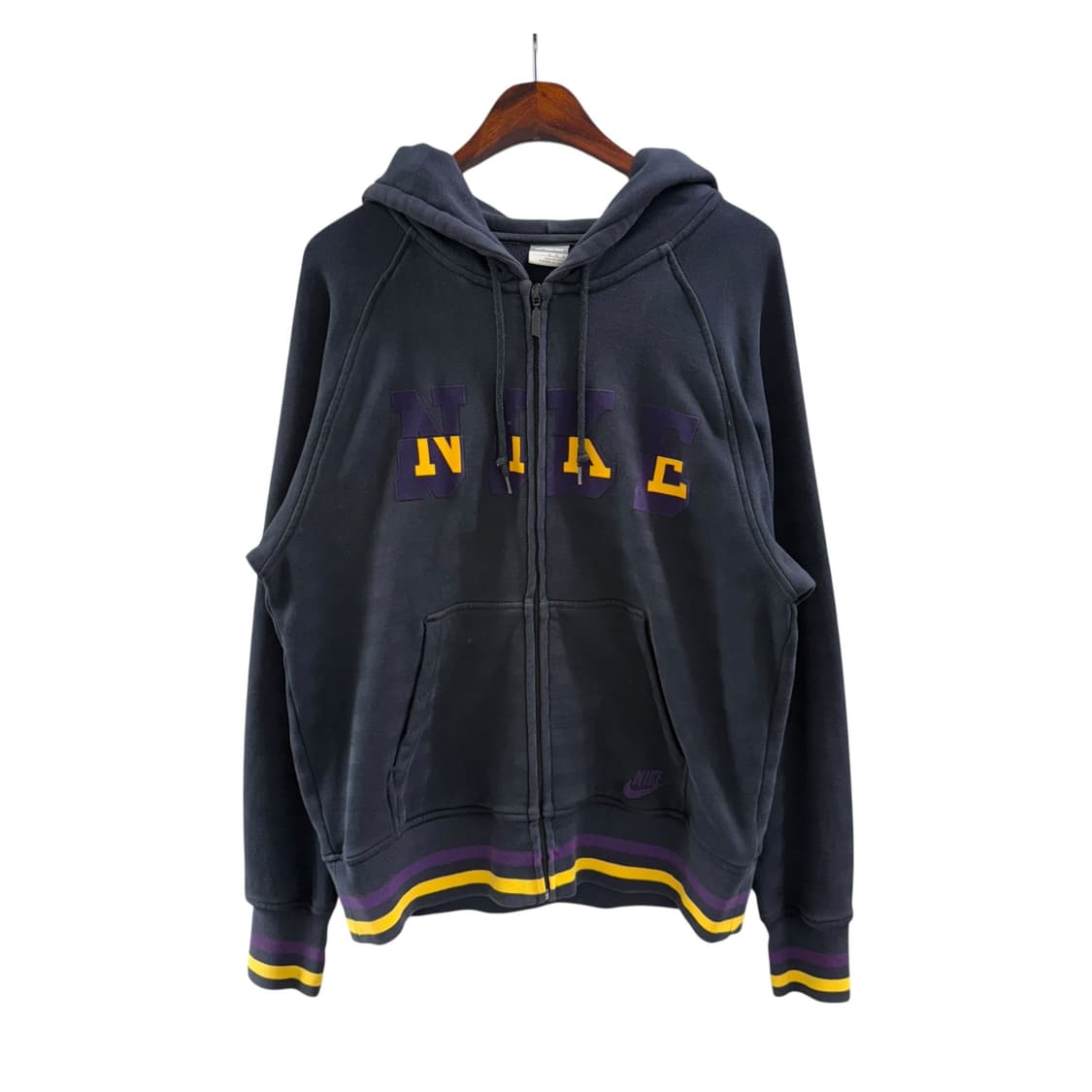 [M] 나이키 블랙 스트라이프 후드집업 상품이미지3