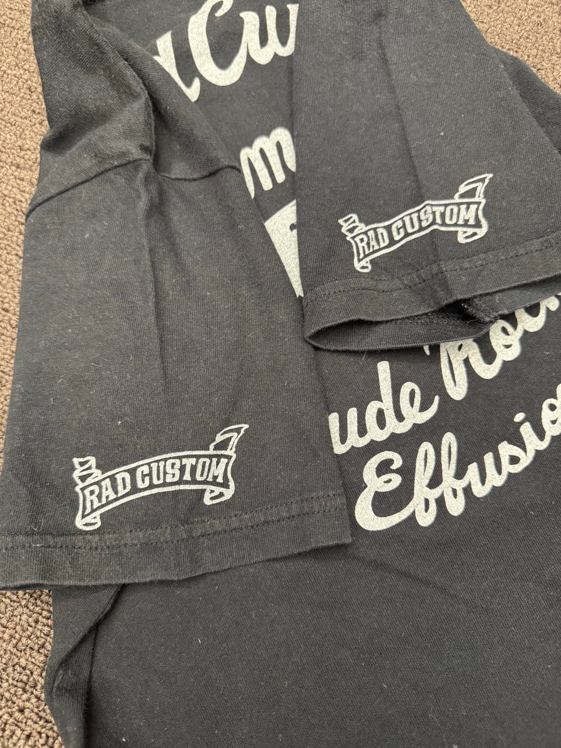 OS)Rad Custom 빈티지 프린팅 여성 블랙 반팔 상품이미지6