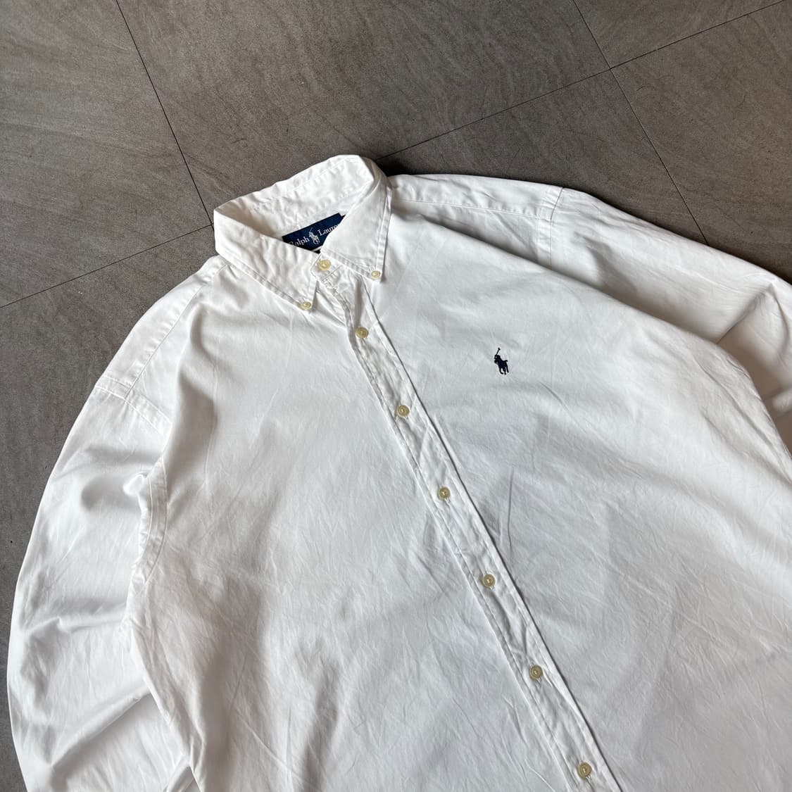 폴로 정품 화이트 클래식 포니 로고 포플린 셔츠 상품이미지2