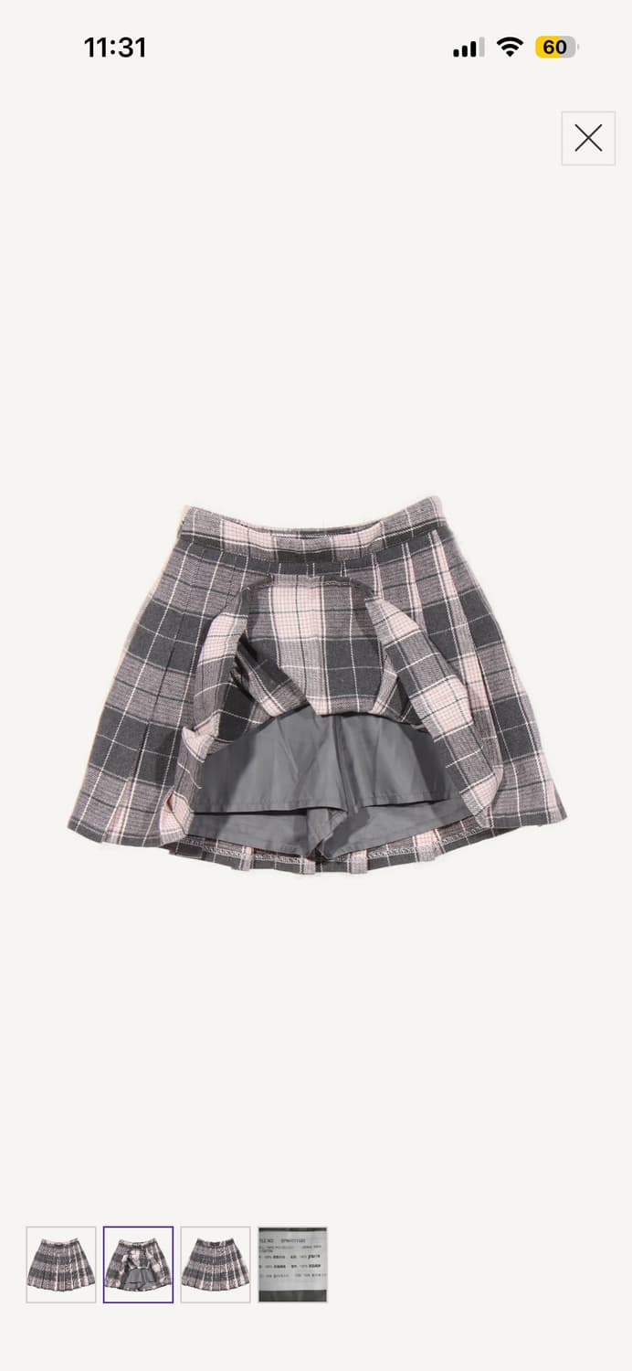 SPAO 핑크 체크스커트 플리츠스커트 상품이미지3
