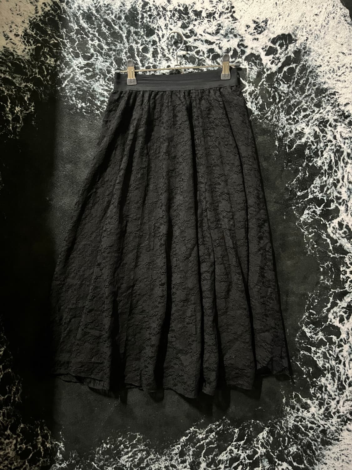 블랙페어리 레이스 롱스커트 상품이미지1