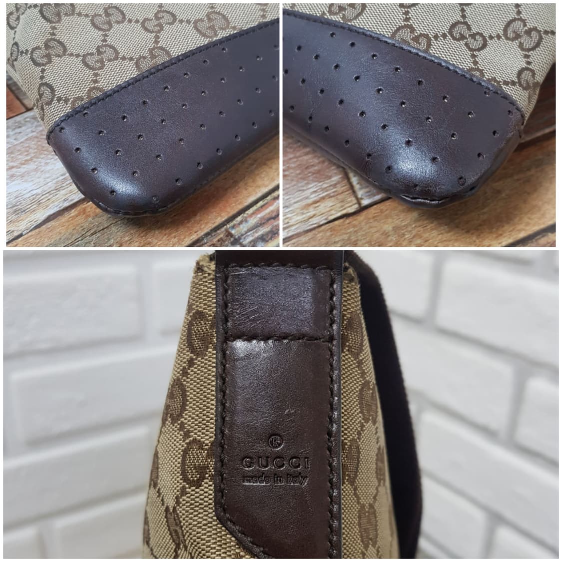 [정품] 구찌 GG 로고 캔버스 크로스백 브라운 상품이미지6