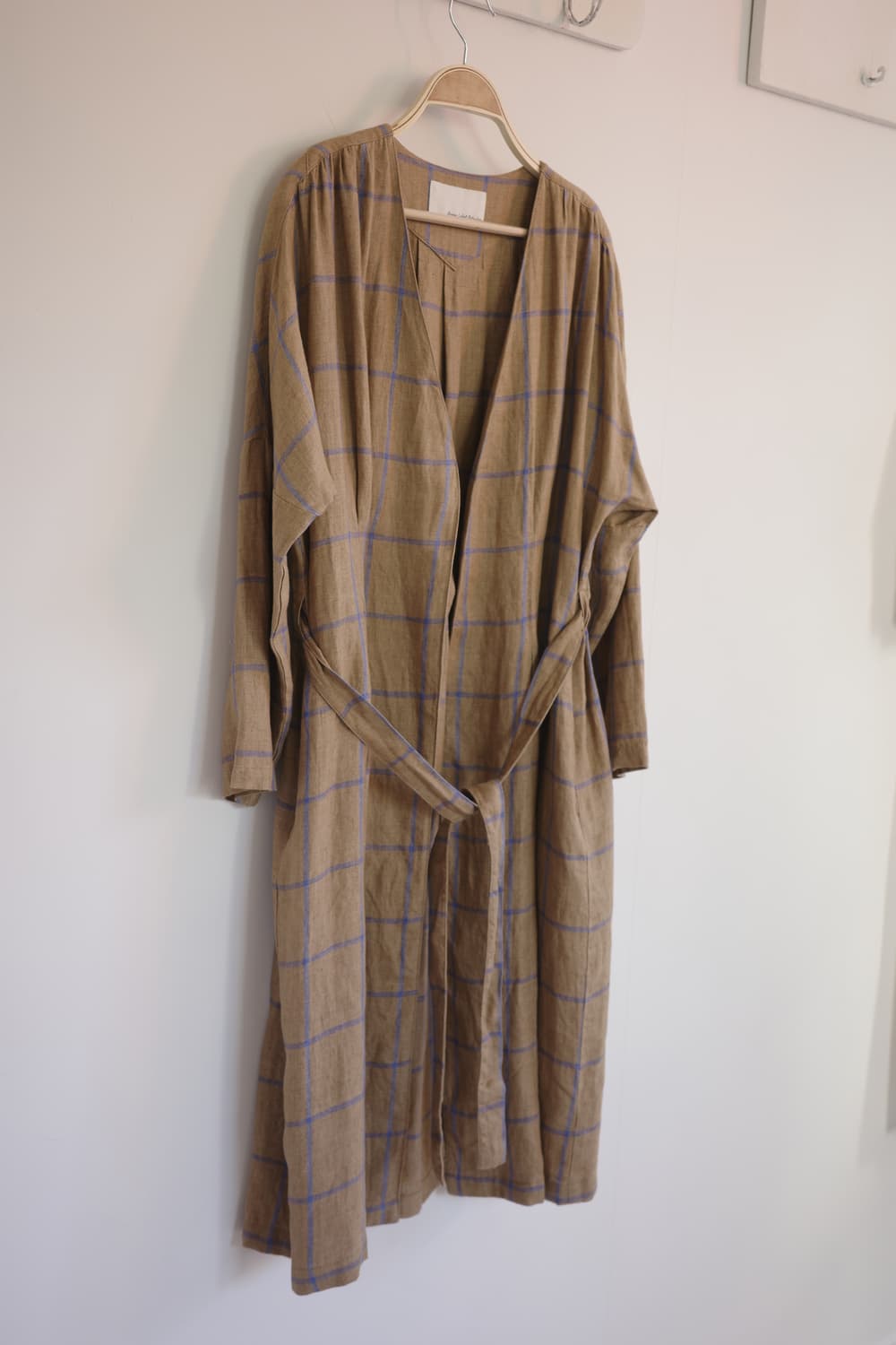 일본 빈티지 린넨 롱 로브 원피스 (벨트 세트) 상품이미지4