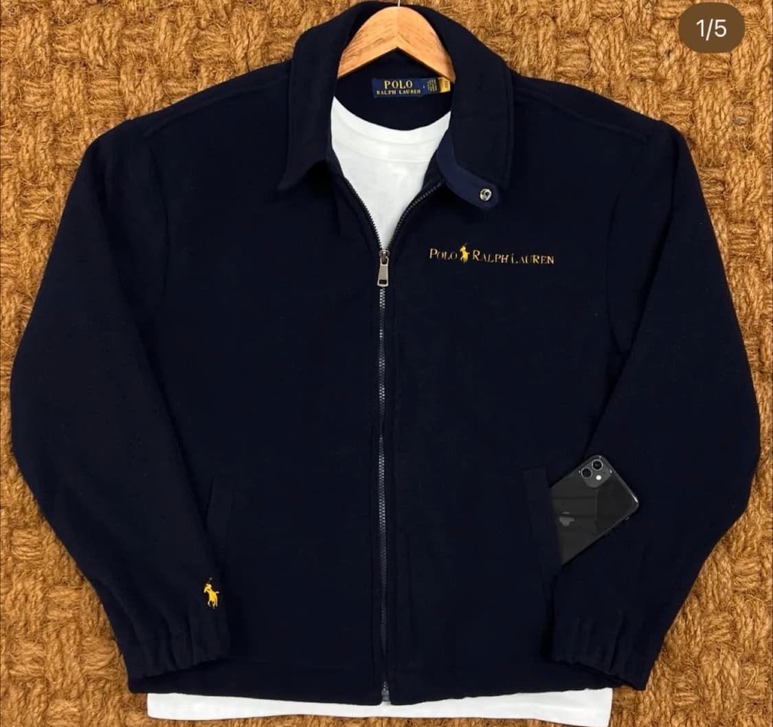 폴로 랄프로렌 네이비 플리스 자켓L 상품이미지1
