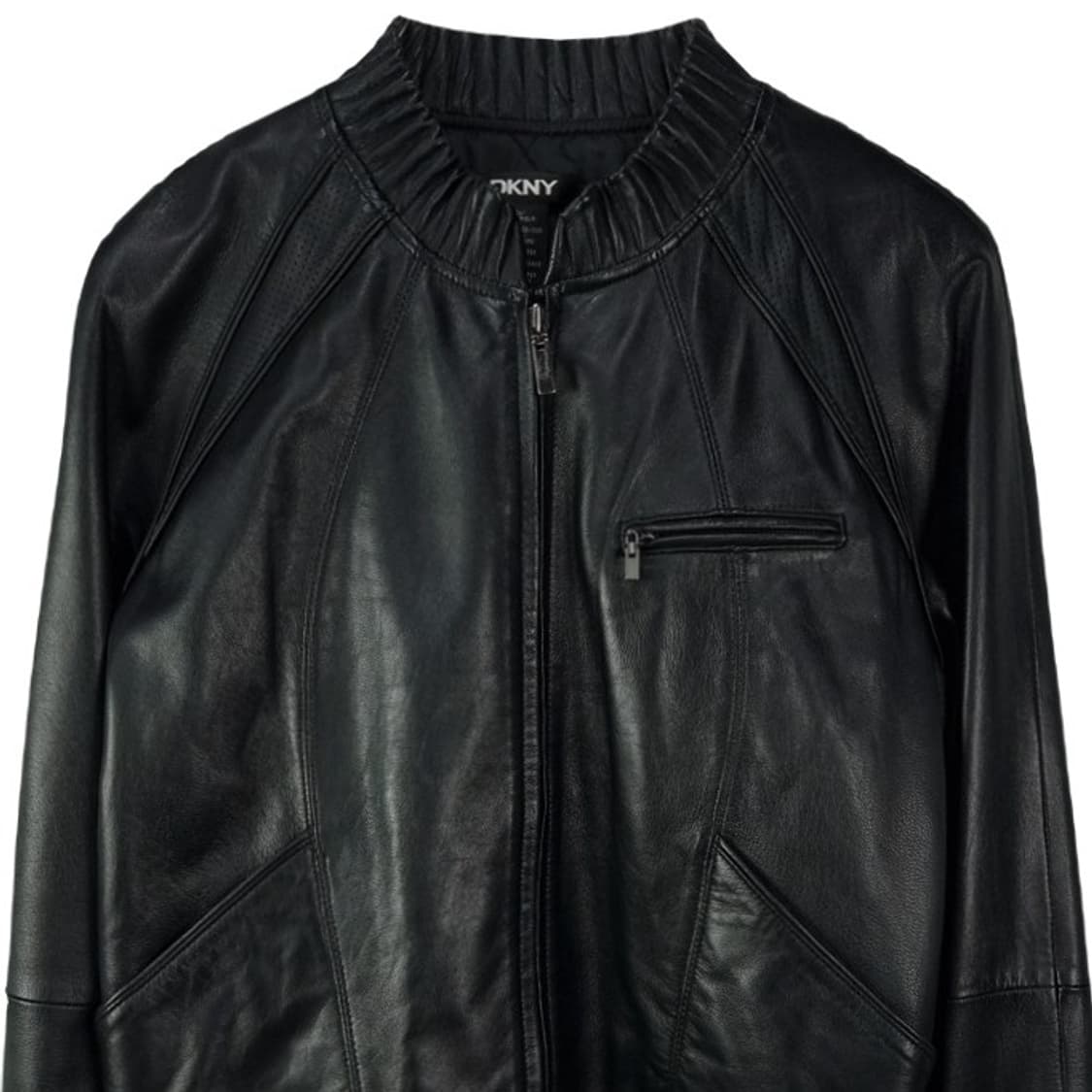 [도나카란 뉴욕] 리얼 레더 집업 블루종 가죽 자켓 블랙 M17768 상품이미지4