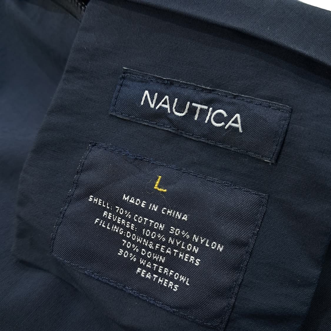 CN968 L 노티카 클래식 네이비 아이보리 구스다운 양면 패딩 점퍼 상품이미지7