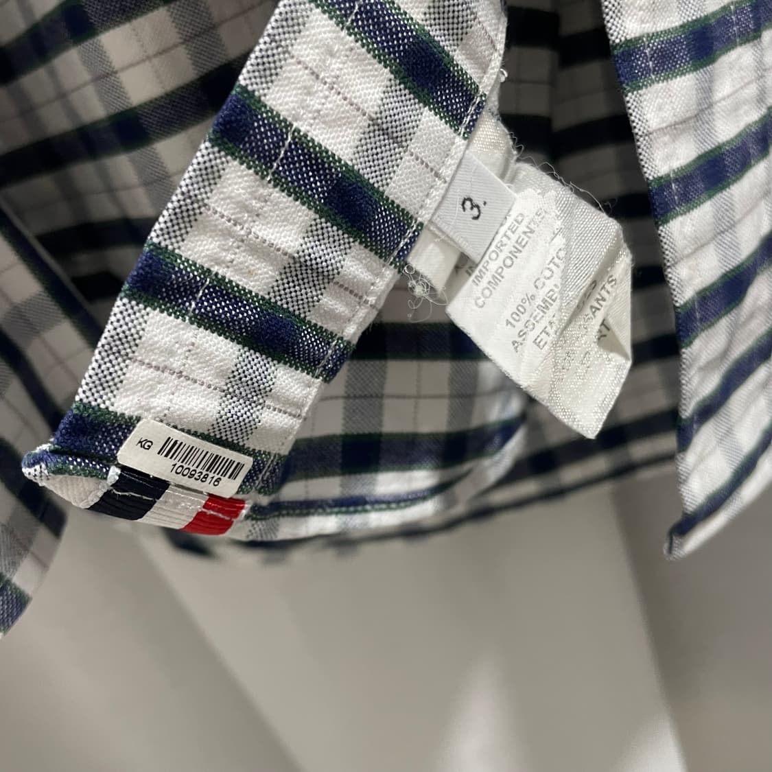 톰브라운/ 트리콜로 테이핑 옥스포드 체크 셔츠/ 3 상품이미지9