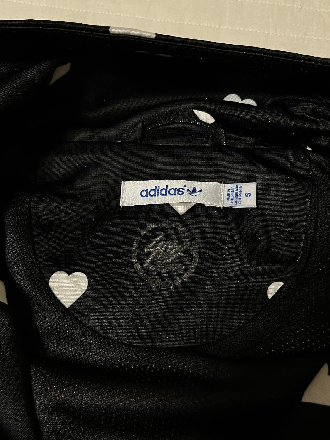 아디다스 파이어버드 하트 도트 땡땡이 집업 S 상품이미지6