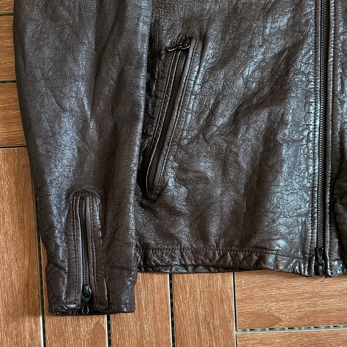 Nano universe goat skin leather jacket 상품이미지5