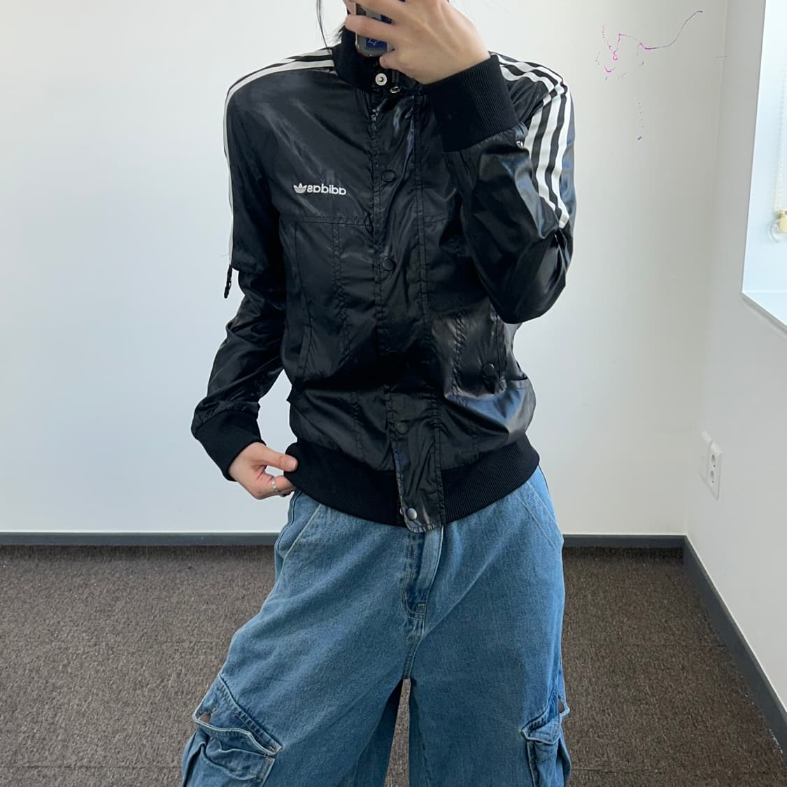 Adidas 아디다스 블랙 트랙탑 바람막이 상품이미지1