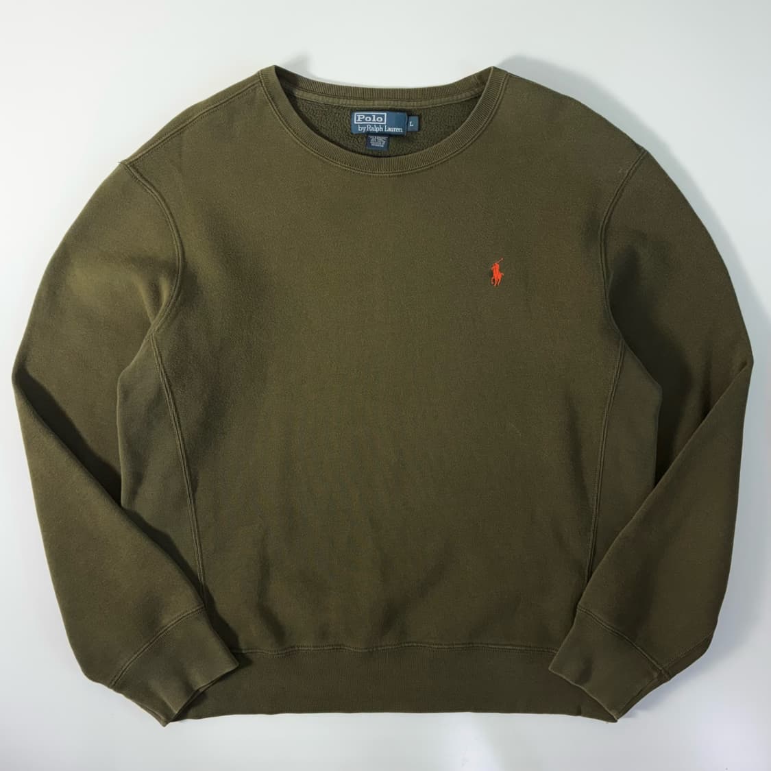 Polo   폴로 랄프로렌 자수 카키 맨투맨 상품이미지1