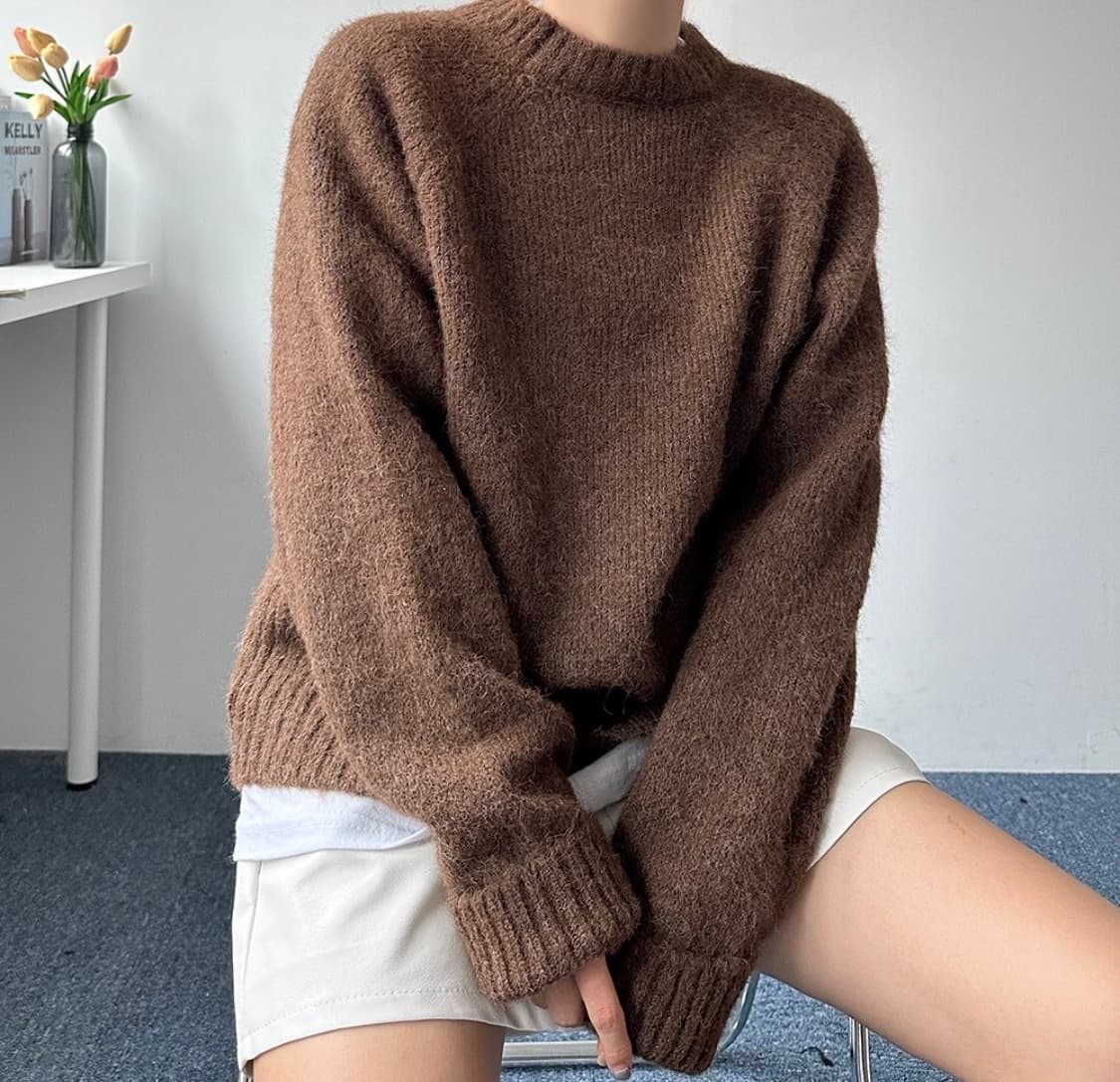 브라운 니트 상품이미지1