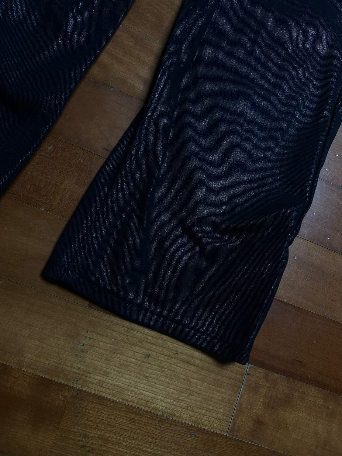 데꼬로소 녹스 레귤러 스트레이트 데님 팬츠 [코팅 블랙] 상품이미지6