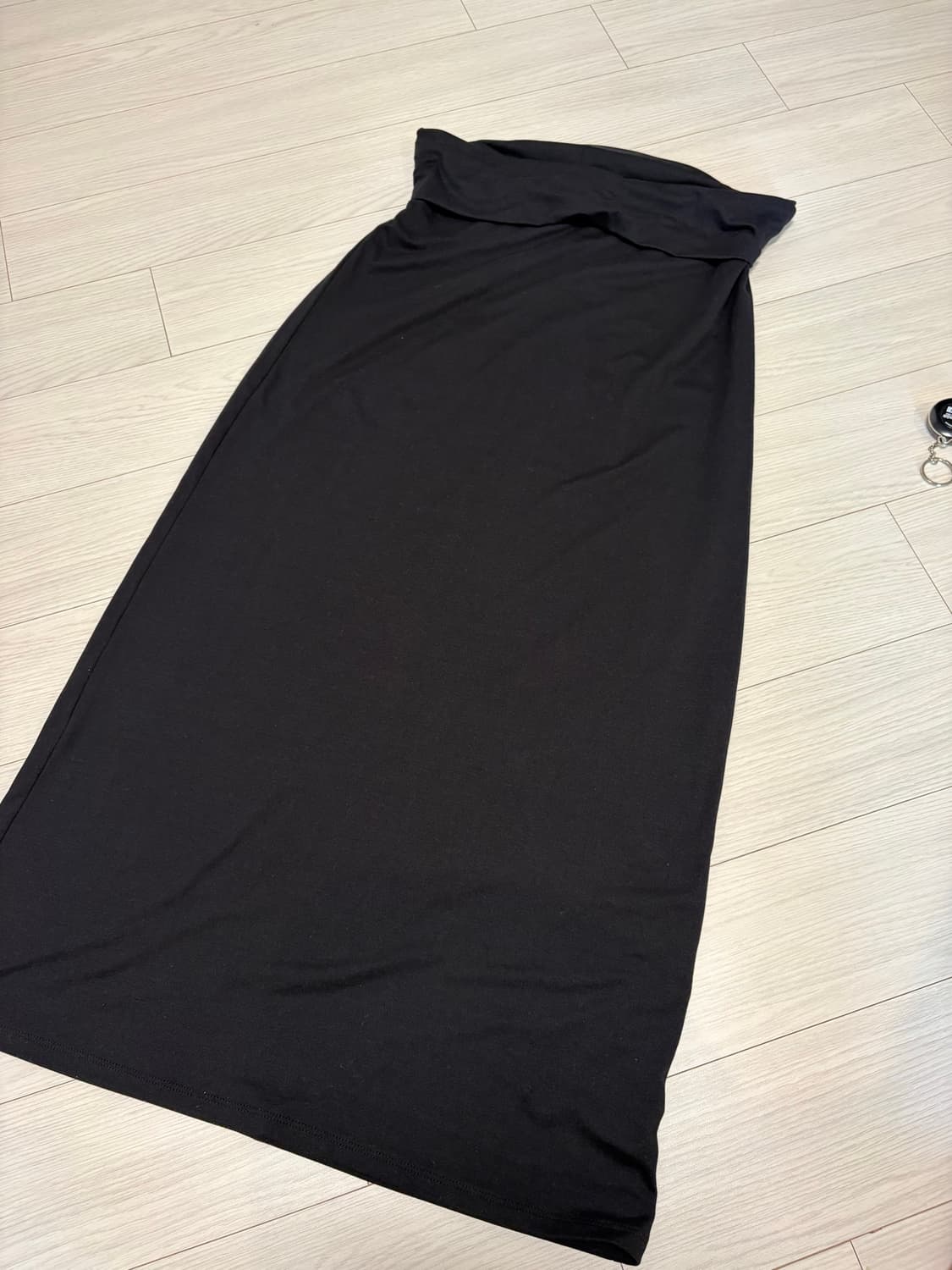 H&M 저지 맥시롱 스커트 블랙 M사이즈 상품이미지1