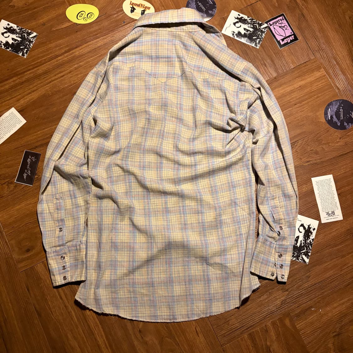 80s original western cutoff grunge shirt 상품이미지4