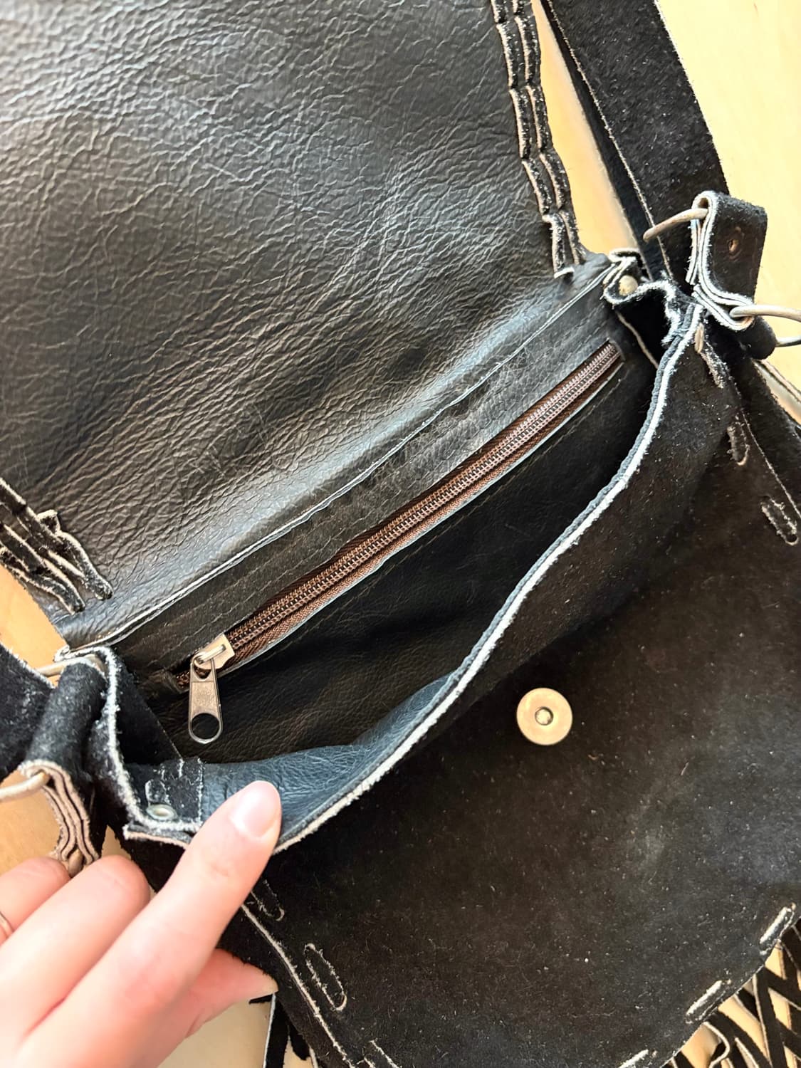 웨스턴 스타일 아메리칸 빈티지 크로스백 블랙 상품이미지4