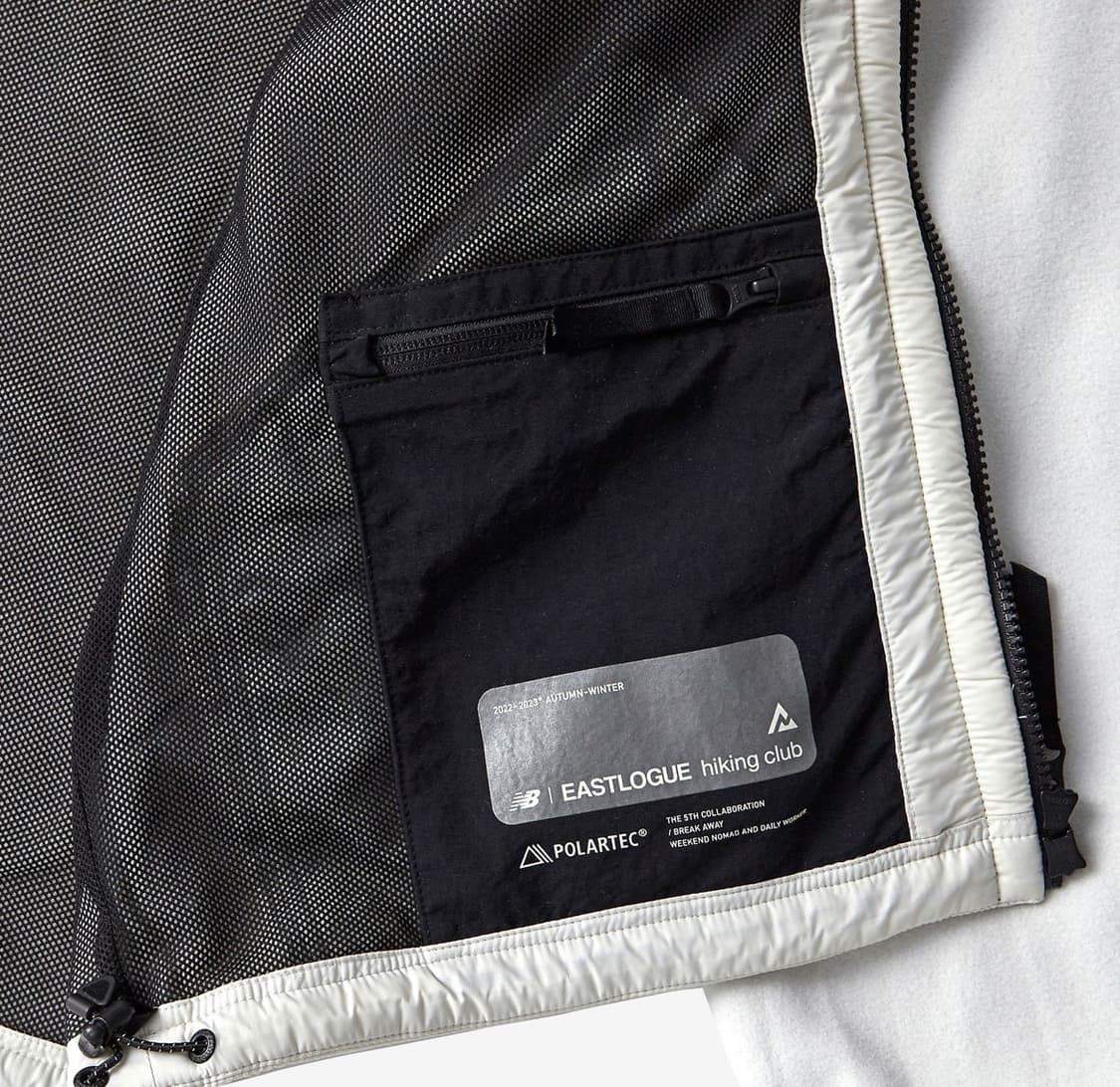 새상품(XXL)이스트로그x뉴발란스 후리스 자켓 크림 상품이미지7