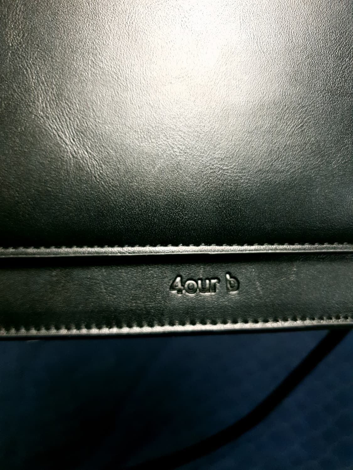 4OUR B 사비 브릭 로프 레더 크로스백 블랙 상품이미지4