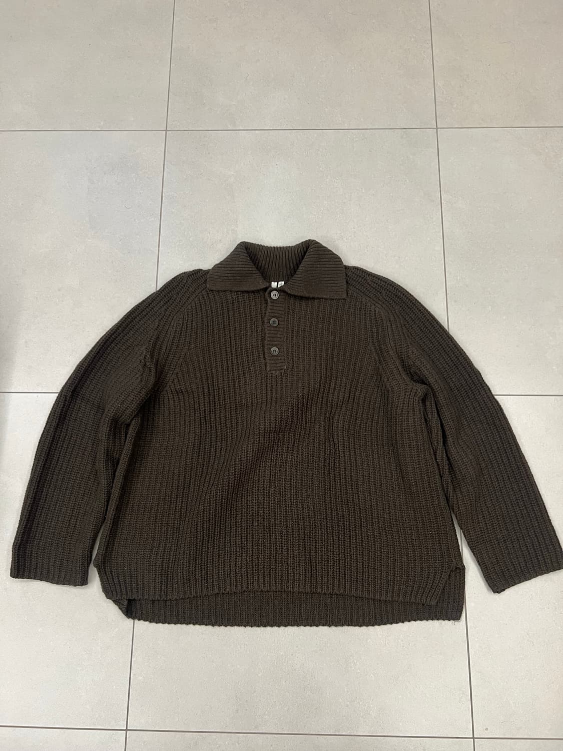 아르켓 헤비 울 니트 스웨터 카키브라운 M 상품이미지2