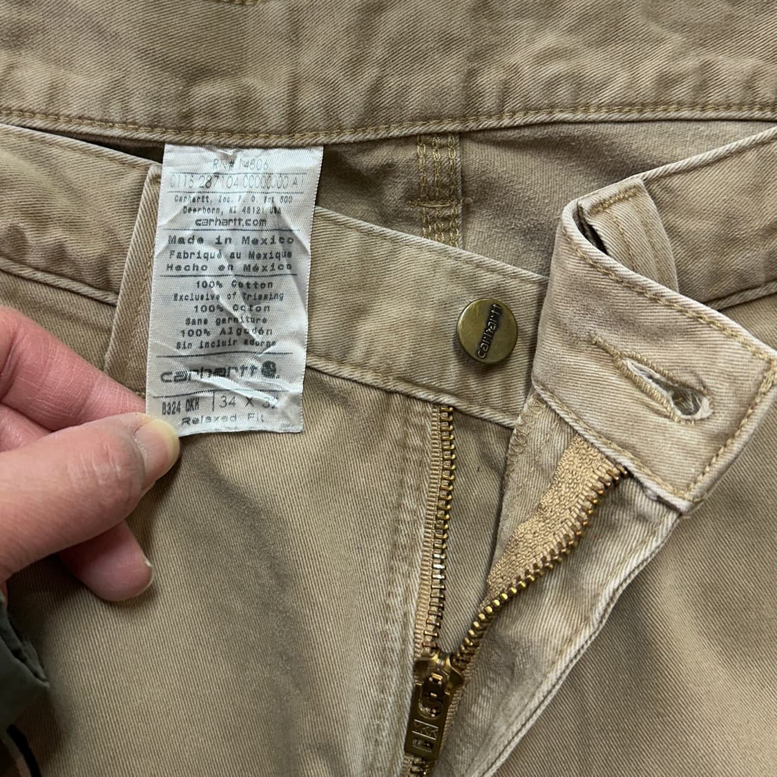 칼하트 커스텀 카펜터 팬츠 B324-DKH 34 상품이미지7
