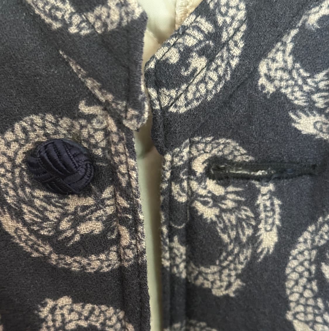 Needles 오리엔탈버튼 스탠드카라 커버올 자켓 상품이미지4