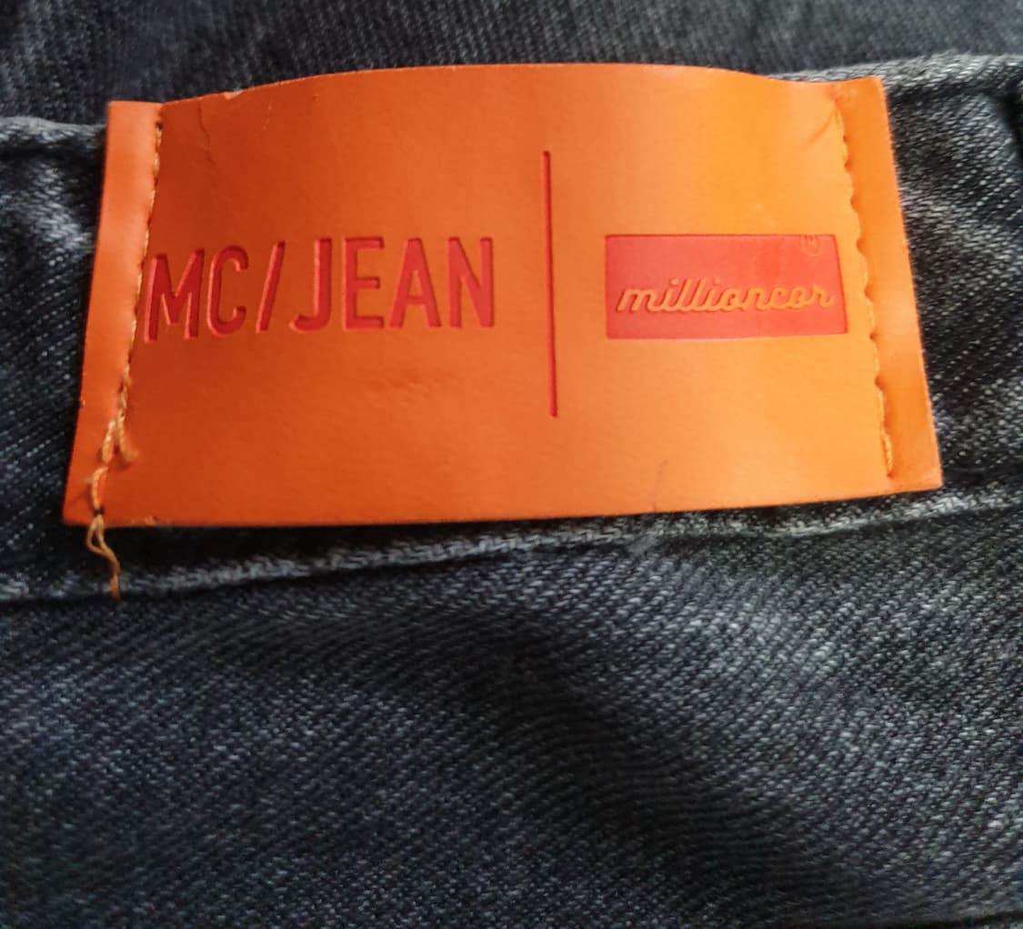 밀리언코르 MC 주황택 워싱 데님팬츠 흑청 (S) 상품이미지4