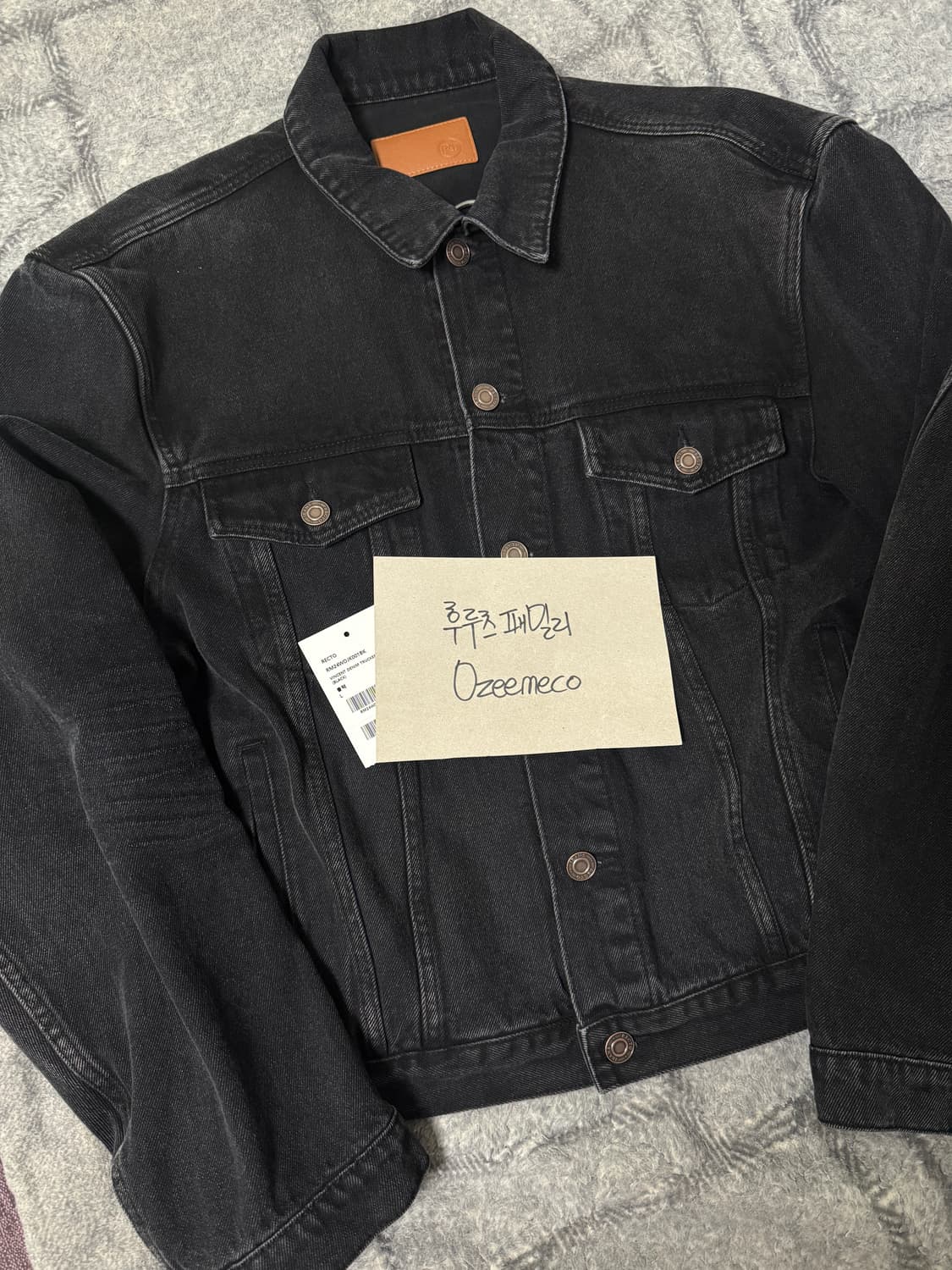 [L] 렉토(RECTO) 빈센트 데님 트러커 블랙 상품이미지5