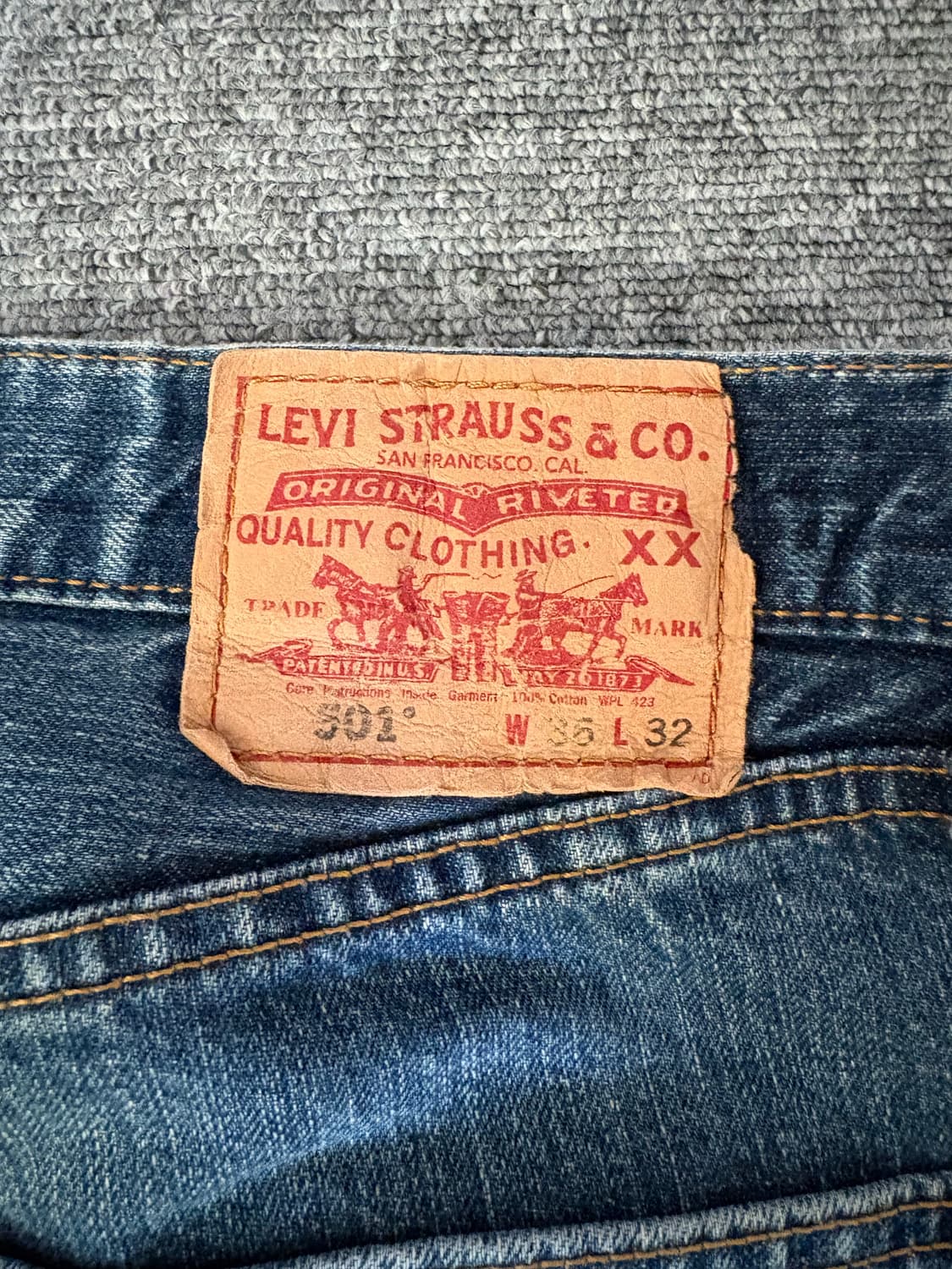 [W36 L32] 리바이스501 데님팬츠/ 12 상품이미지6