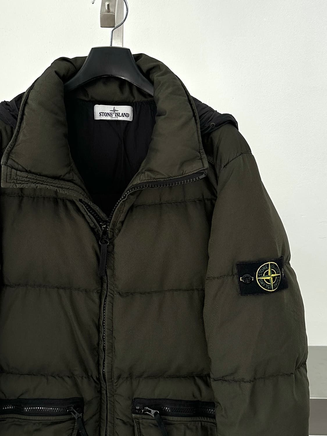 스톤아일랜드 카키 라이트 써모 코튼 패딩  상품이미지5