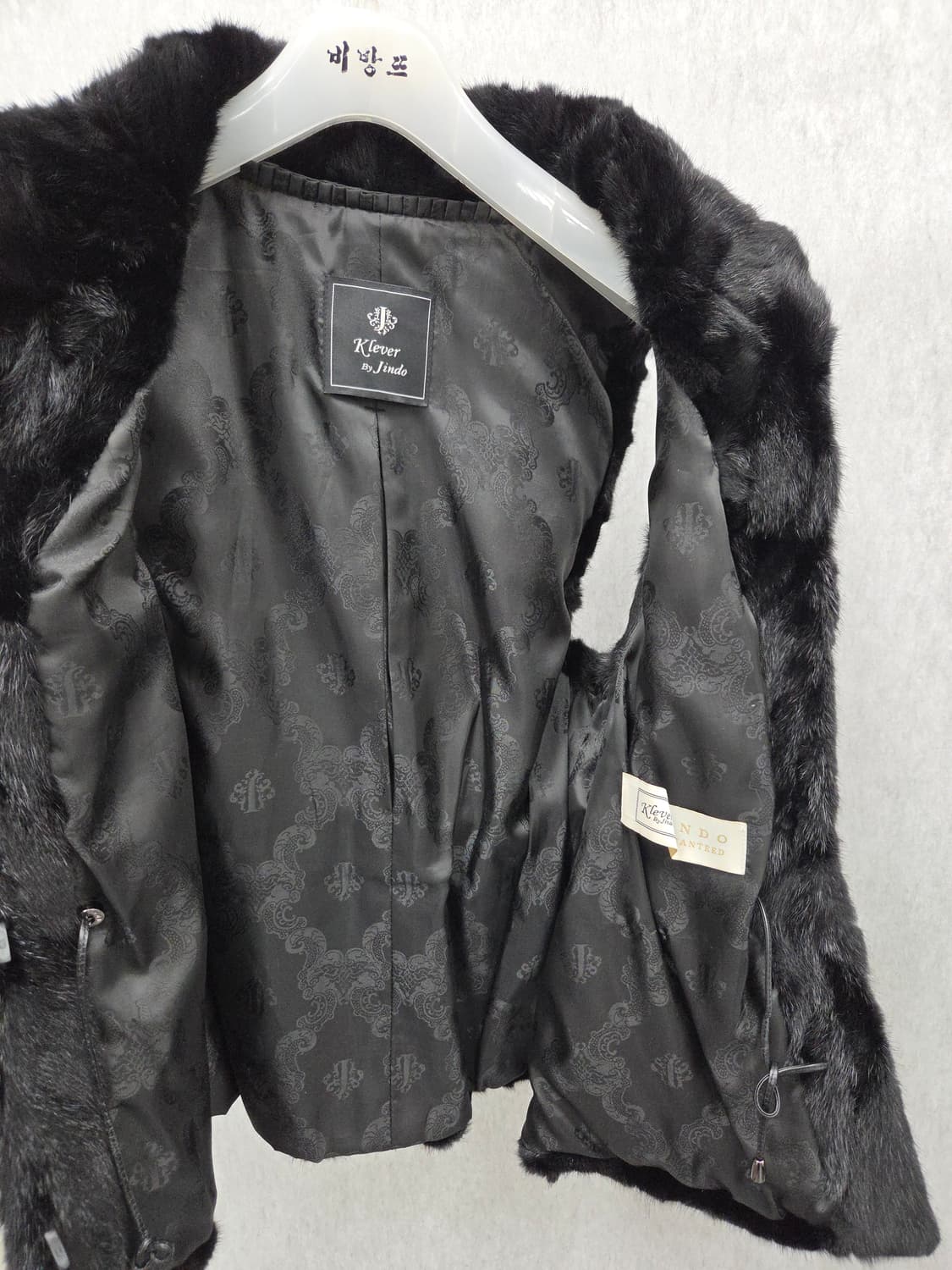 여성 55size 끌레베 밍크 가죽 조끼 베스트 상품이미지3