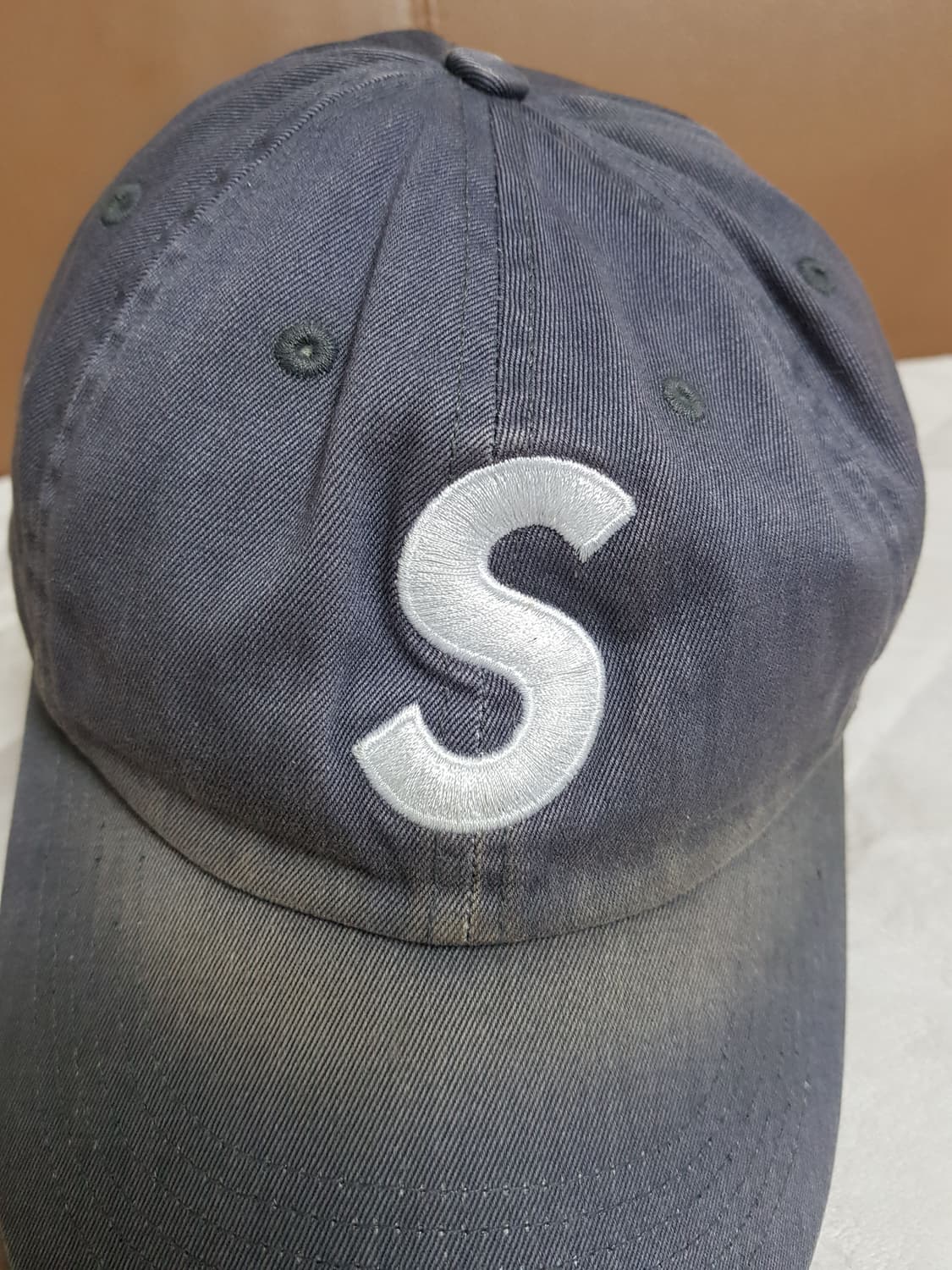 슈프림 피그먼트 S로고 캡 모자 볼캡 그레이 22FW 상품이미지5