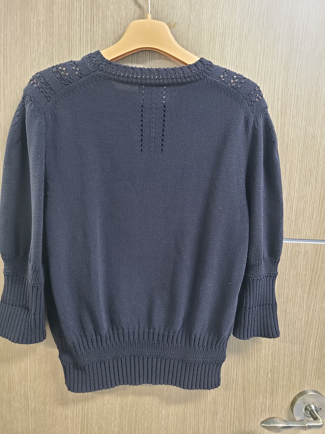 타임 블랙 반팔 니트 상품이미지5