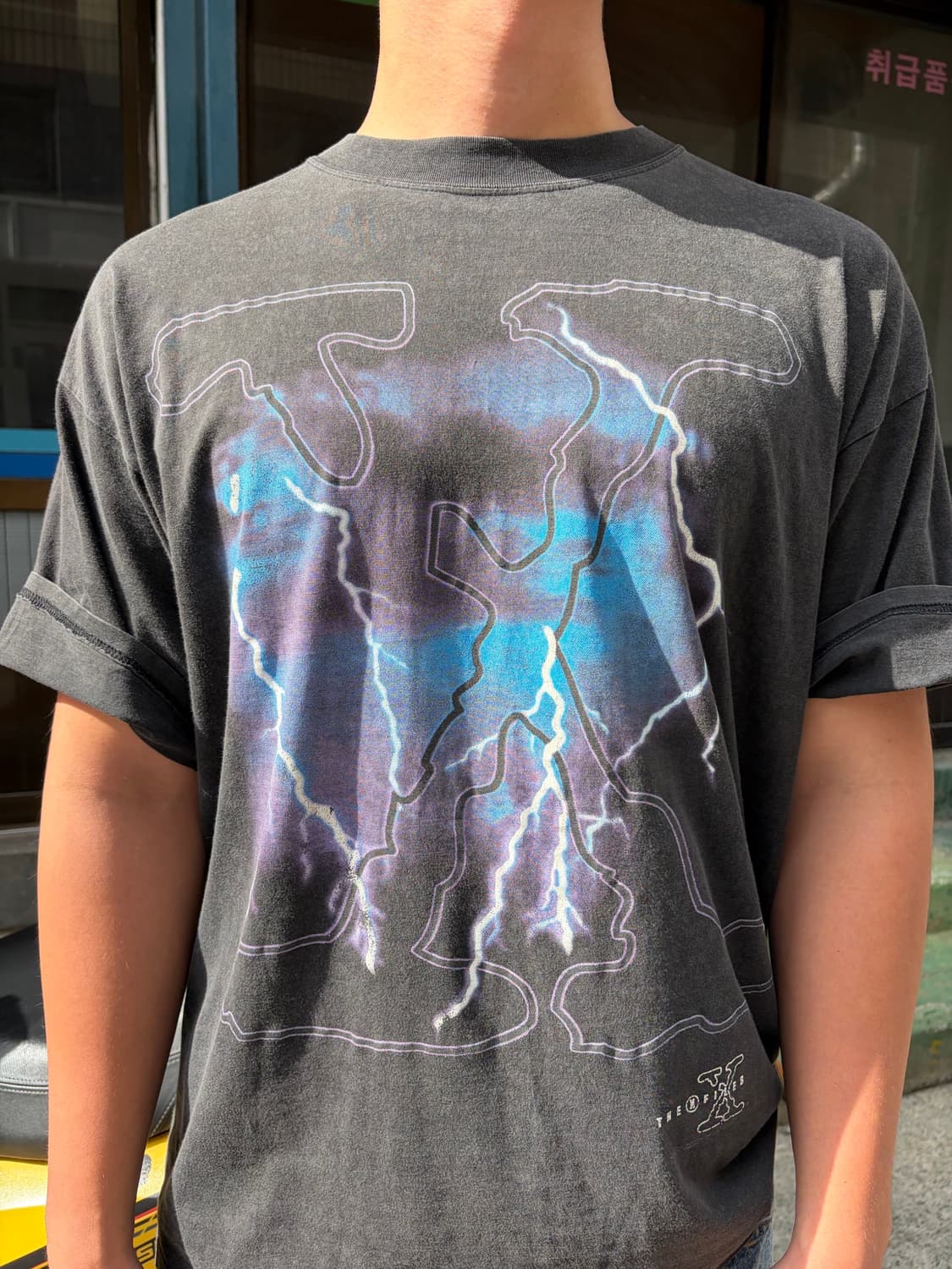 90‘s X-File Thunder promo hard faded T-s 상품이미지4