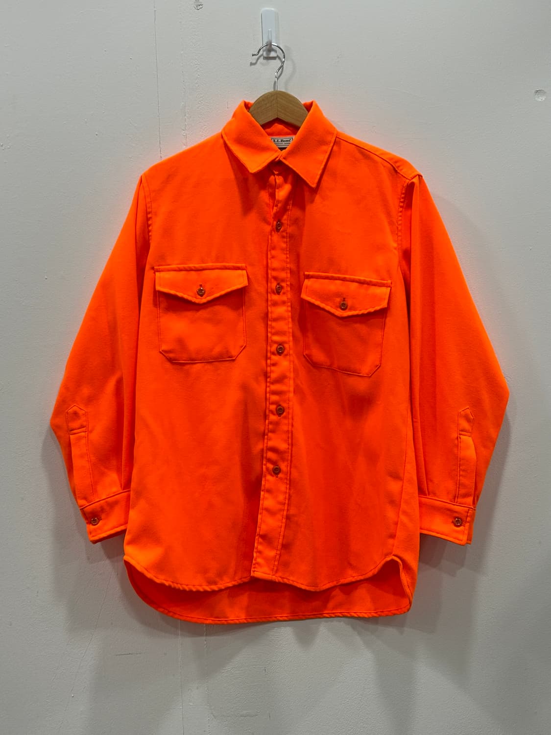 엘엘빈 L.L.Bean 오렌지 플란넬 포켓 셔츠 남성 ML 상품이미지2