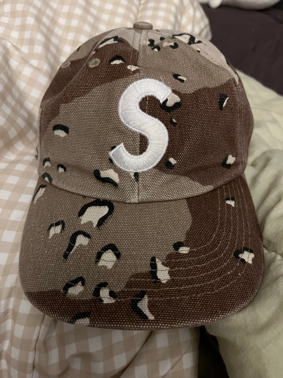 슈프림 카모 S로고 캠프캡 상품이미지1