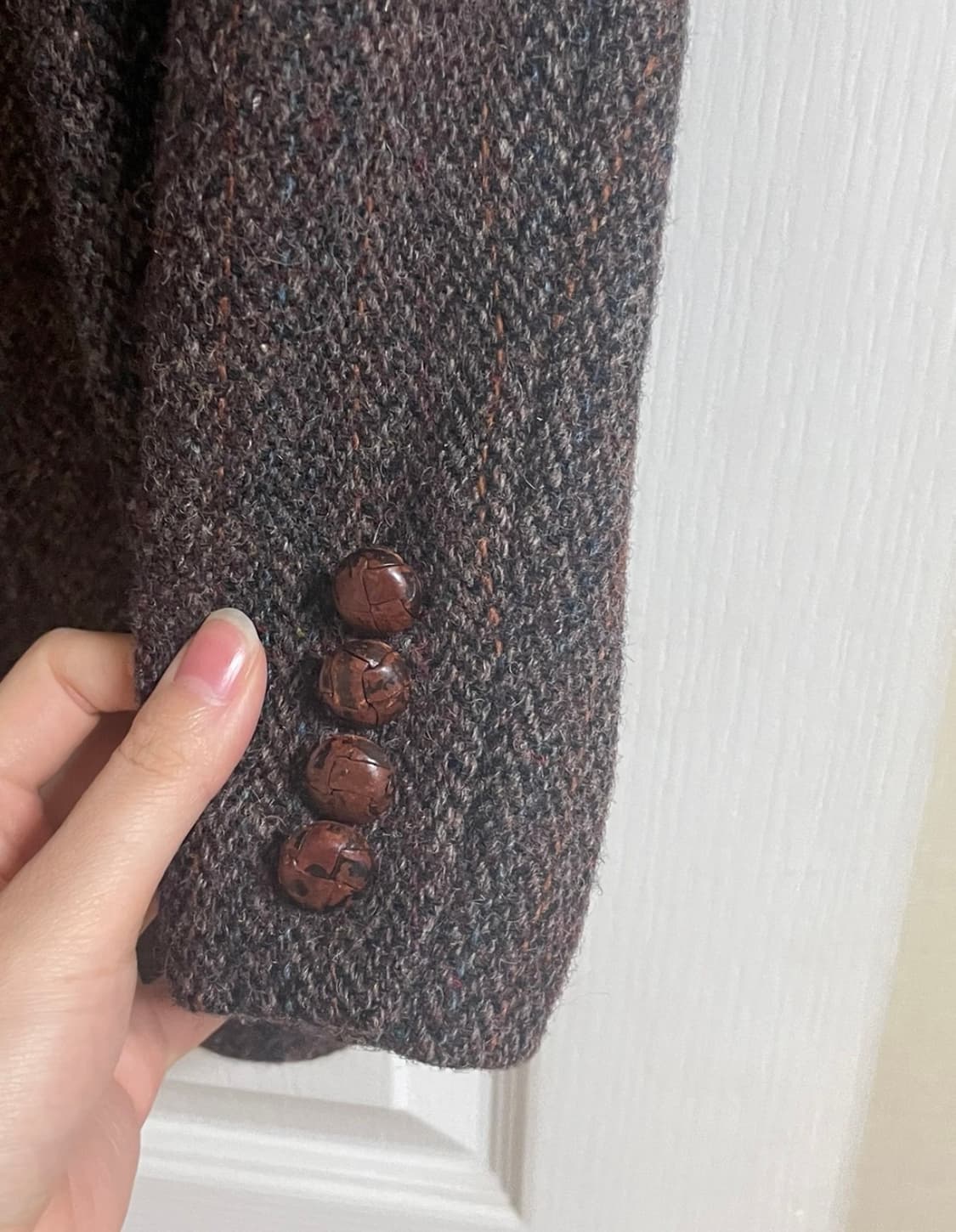 빈티지 해리스 트위드 오버사이즈 자켓 상품이미지6