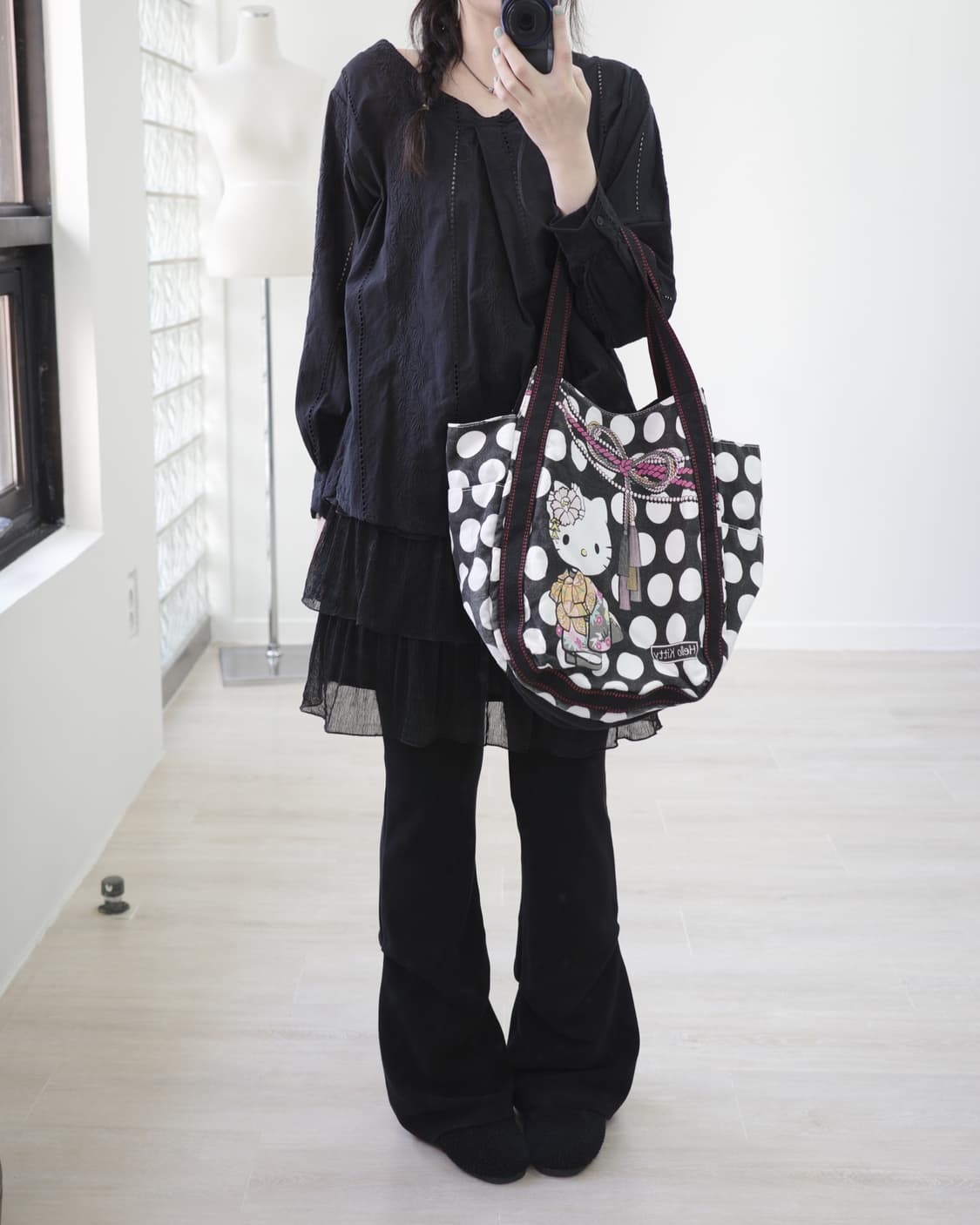 레어 헬로키티 Hello Kitty × AMONNLISA dot bag 상품이미지7