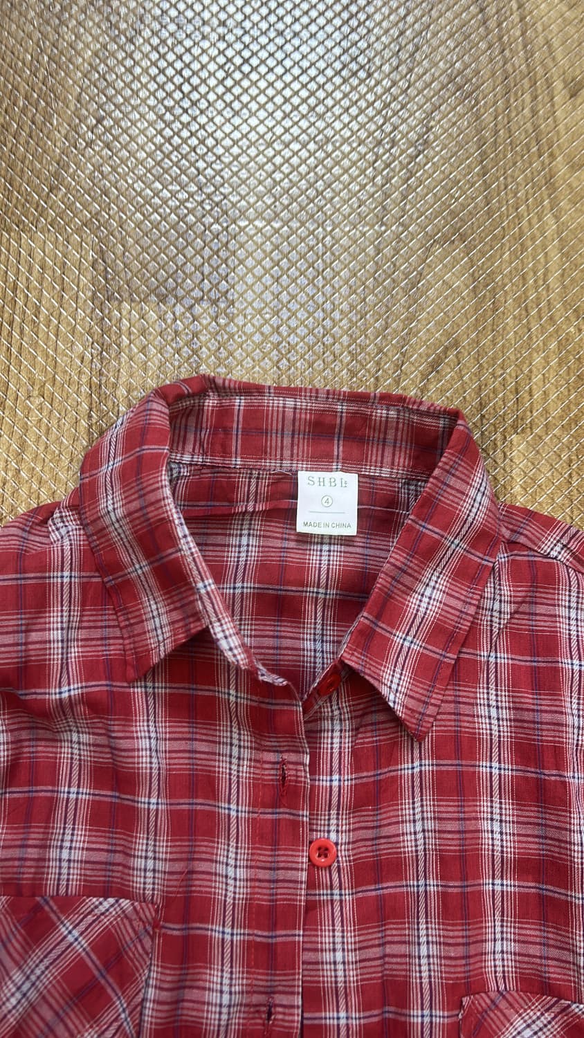 새상품 레드체크셔츠 상품이미지2
