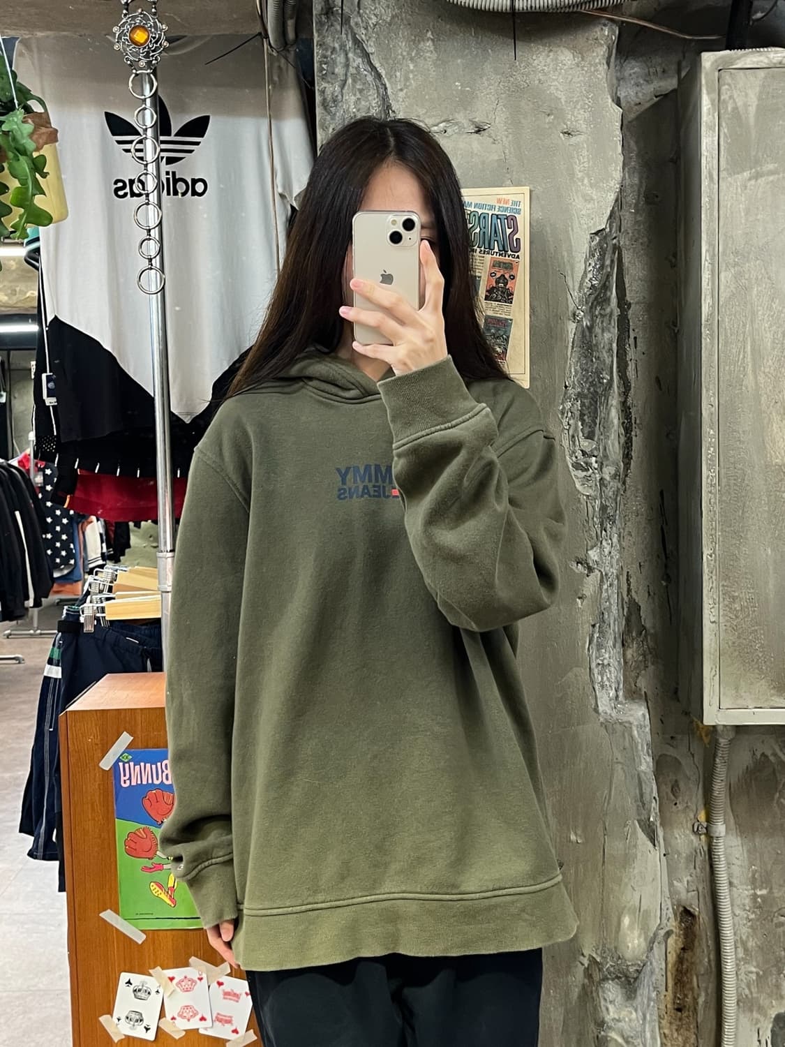 타미힐피거 후드티 올리브 L #csz449 상품이미지2