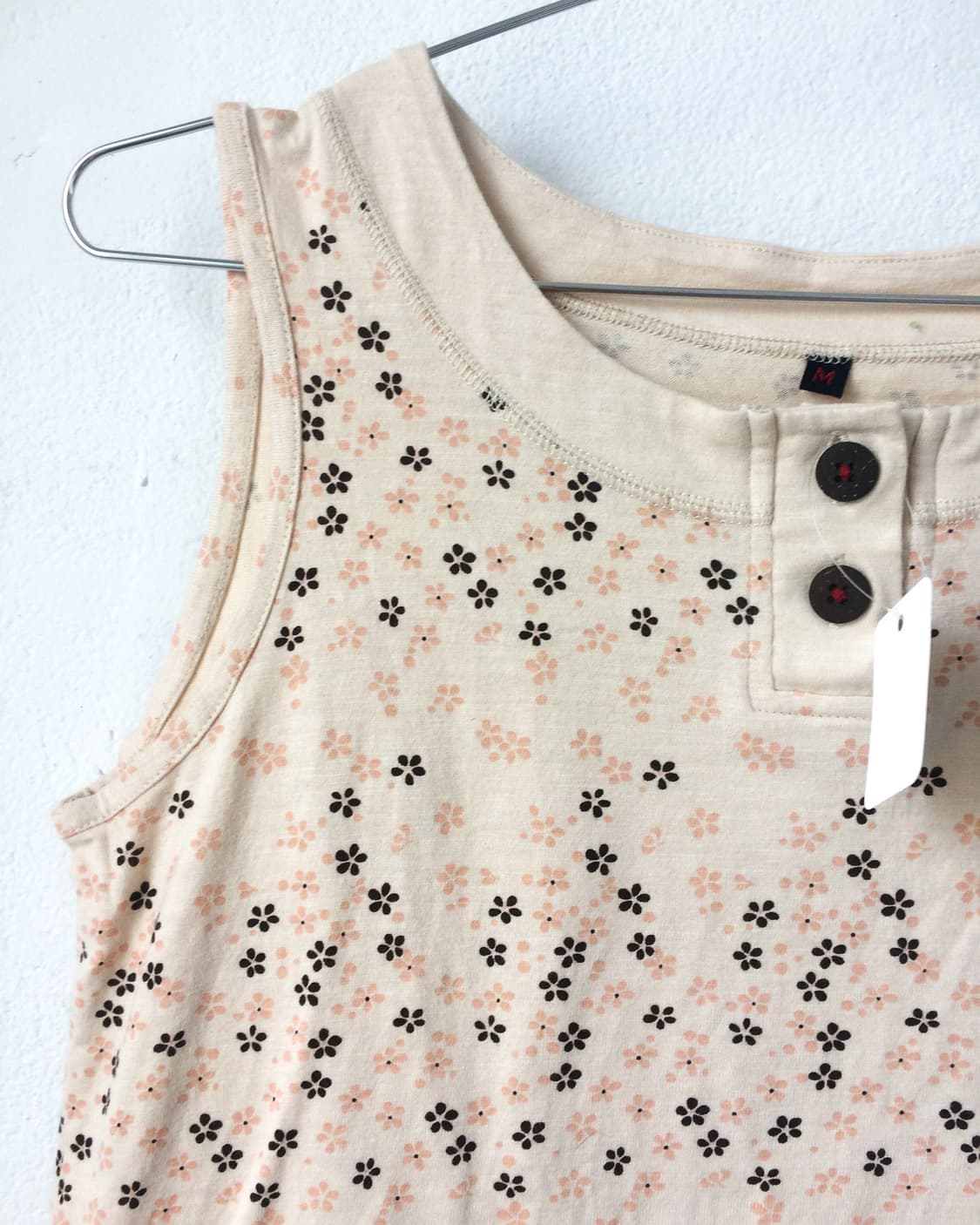 Button point flower pattern sleeveless 상품이미지4