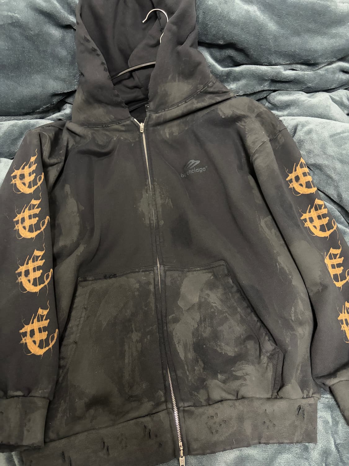 [L] 발렌시아가 헤비메탈 후드집업 스몰 핏 상품이미지2