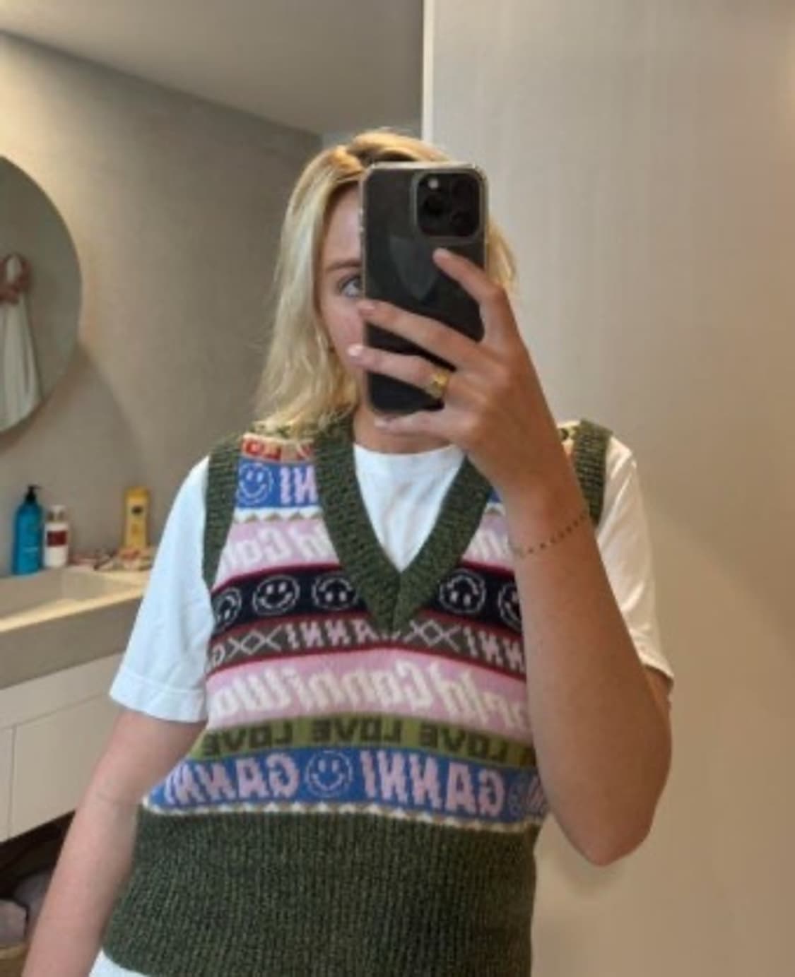 가니 GANNI 그래픽 패턴 베스트 니트 조끼 상품이미지8